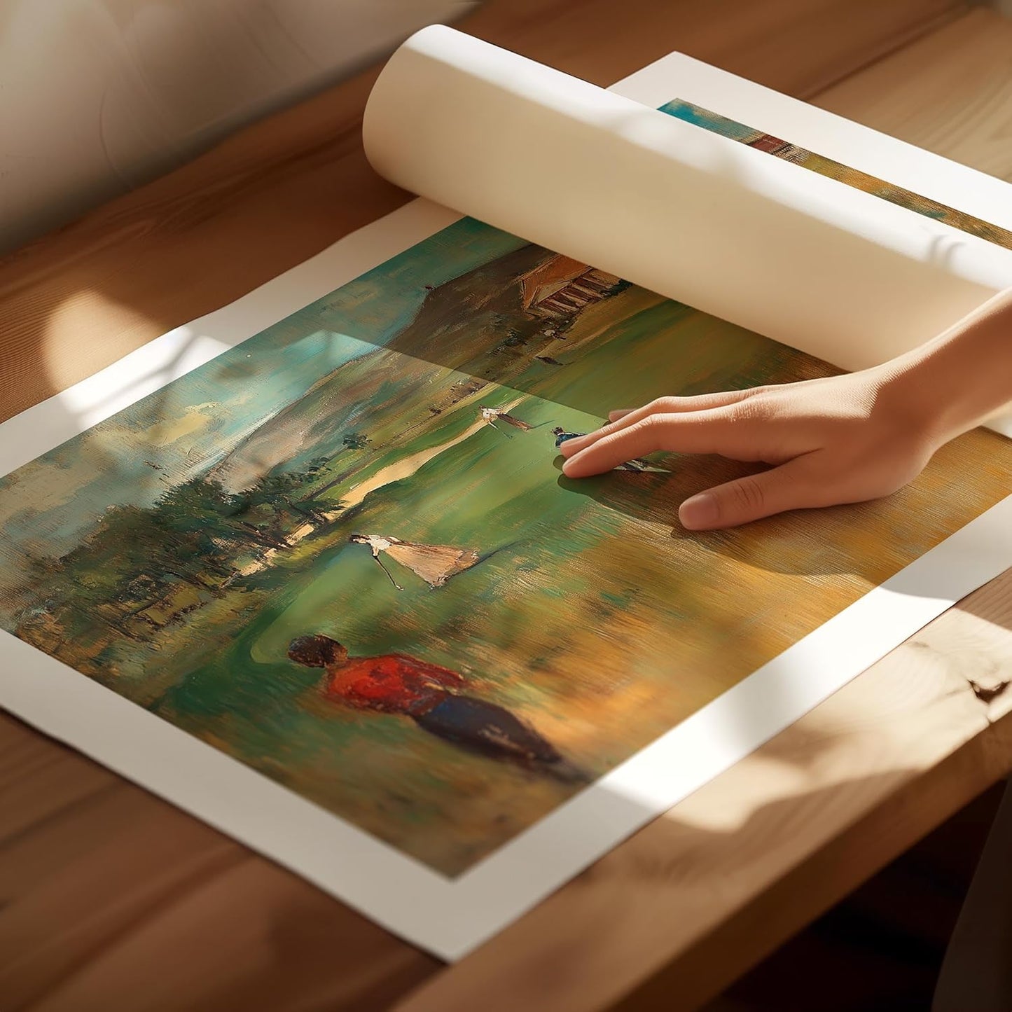 Vintage Golf Course Premium Giclee Fine Art Prints - Antique Style Golf Course Painting Posters, Golf Wall Art, Aesthetic Golfing Poster for Home Office Decor, Ready to Frame