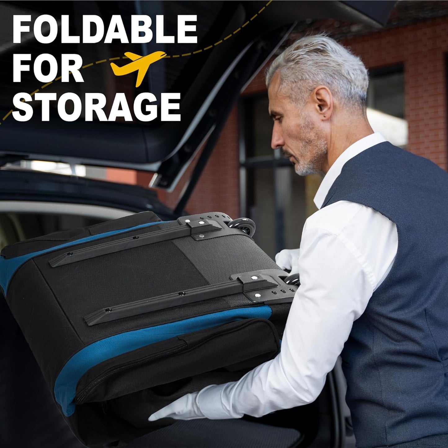 Soft-Sided Golf Travel Bags for Airlines with Wheels, Golf Club Travel Covers 900D Wear-Resistant Oxford, Waterproof, Universal Size