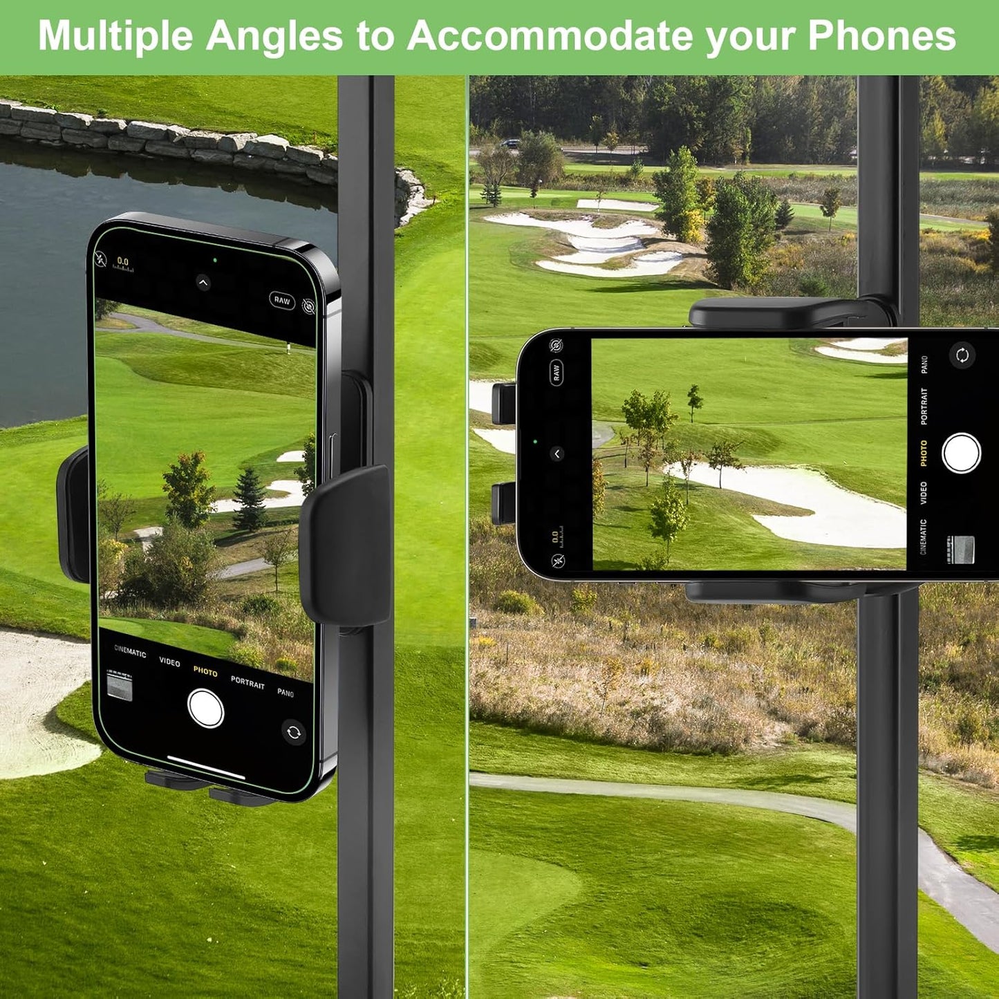 Magnetic Golf Cart Phone Holder for EZGO Club Car Yamaha, Golf Cart Phone Mount with Strong Magnets for iPhone Samsung Galaxy Google Pixel & all Cellphones, Easy Pick & Place Golfing Accessories