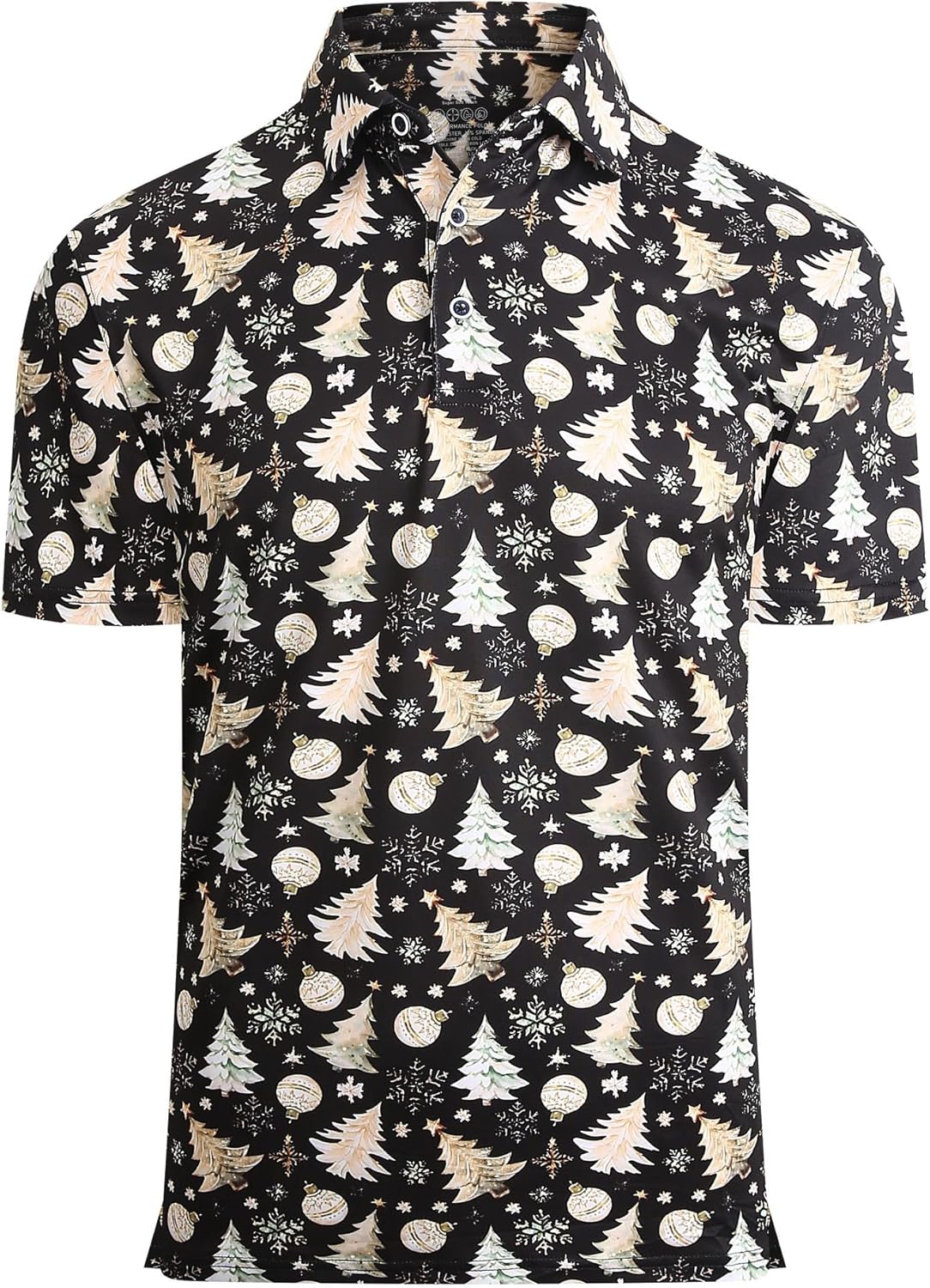 Alex Vando Mens Hawaiian Golf Shirt Moisture Wicking Digital Print Golf Shirts for Men