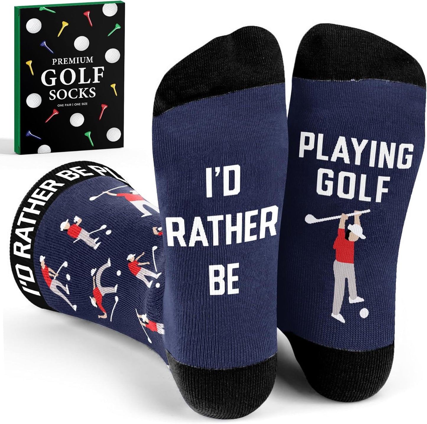 VICRAZY Golf Gifts for Men, Women - Golf Accessories, Golf Socks for Dad, Mom - Funny gift, Christmas Gifts, Stocking Stuffer