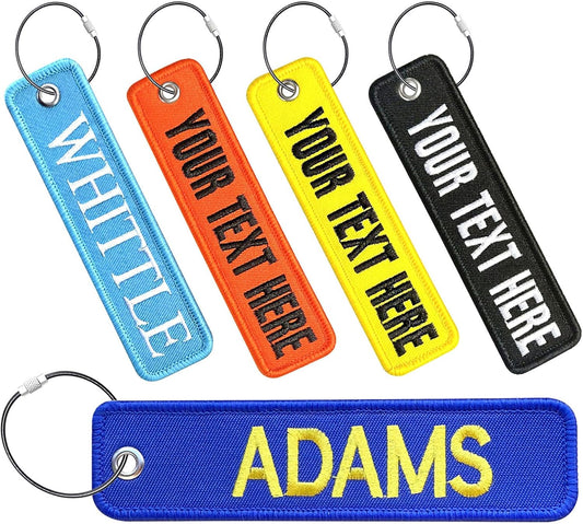 Custom Luggage Tags,1PCS Personalized Embroidered ID Tags for Suitcases & Travel Bags,Travel Suitcases Tags Label with Stainless Steel Loop for Baggage Luggage Bags Keys for Easy Bag Recognition (CO2)