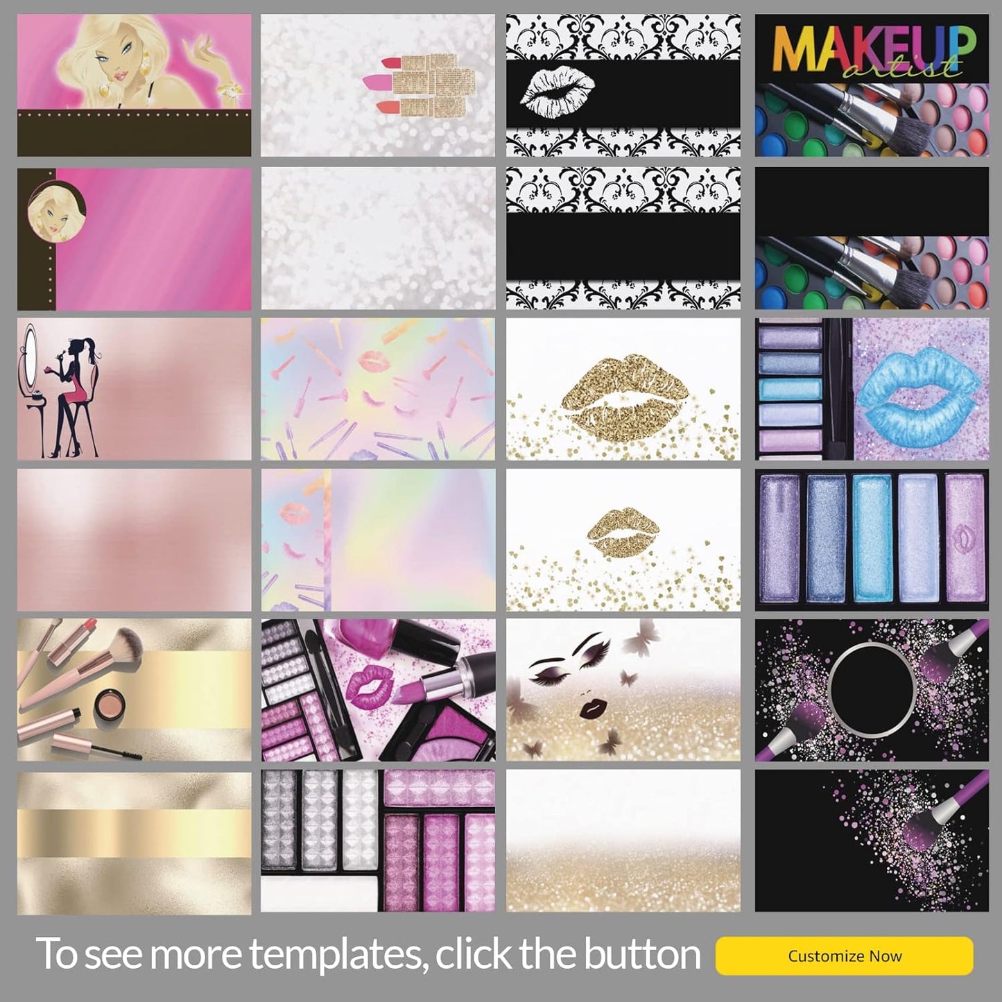 Custom Business Cards 100PCS Double-sided Printing Business Cards Customize with Your Logo Personalized 3.5"x 2" Cards for Business - Make Up