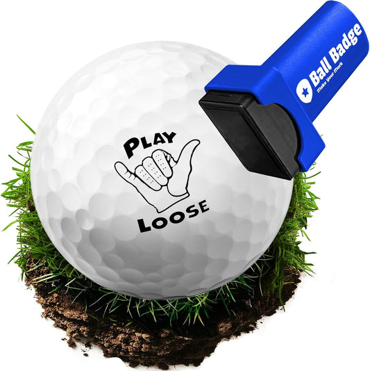 Ball Badge - Golf Ball Stamp (The Golf Series), Golf Ball Marker, Reusable Golf Ball Marking Tool to Identify Golf Balls