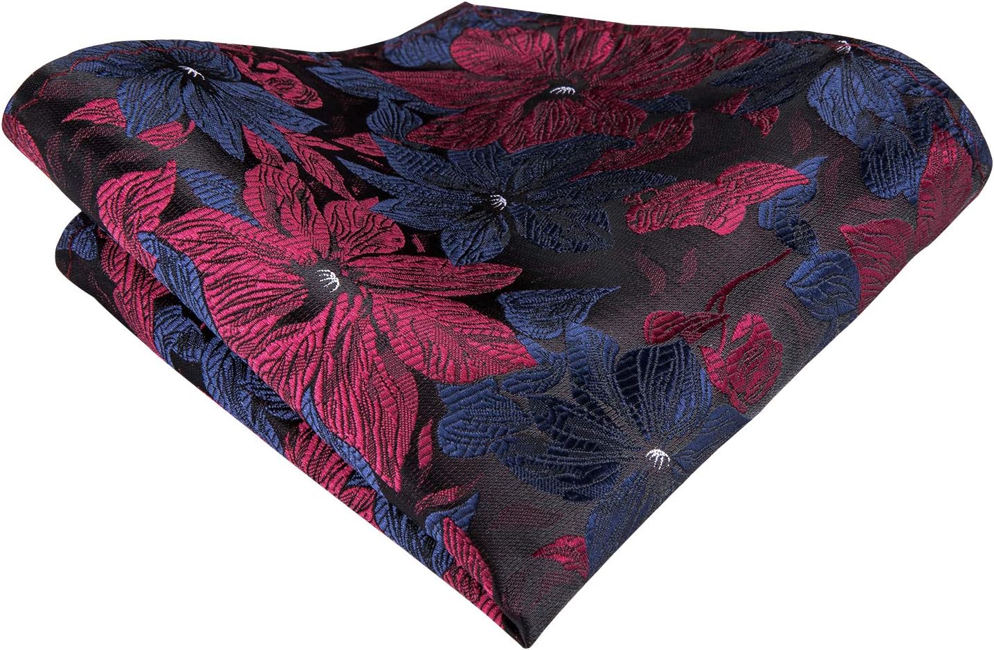 Dubulle Mens Paisley Striped Tie WOVEN Necktie for Men and Handkerchief Cufflinks Set Wedding Formal Business