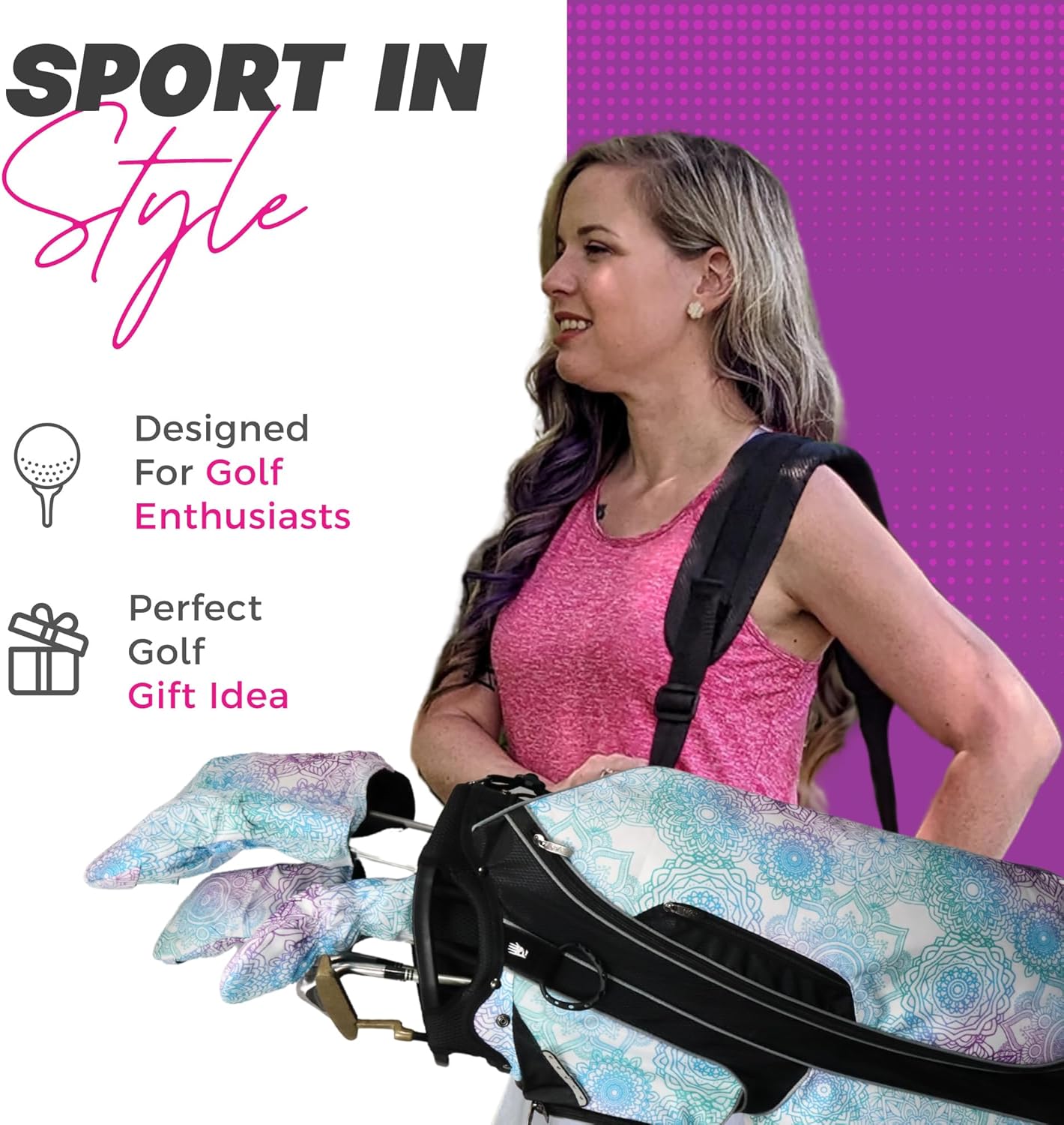 Taboo Fashions Resort Collection Golf Club Covers for Women - Numbered Golf Headcovers Set for Driver, Fairway and Hybrid Clubs - Weather Resistant, Pack of 4