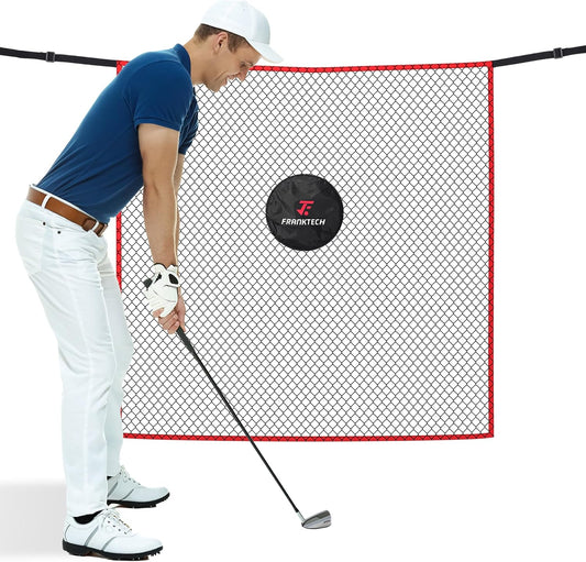 Golf Practice Net - Heavy Duty Driving Range Net with High Impact Chipping Target, Include Carry Bag and Golf Balls for Indoor Outdoor