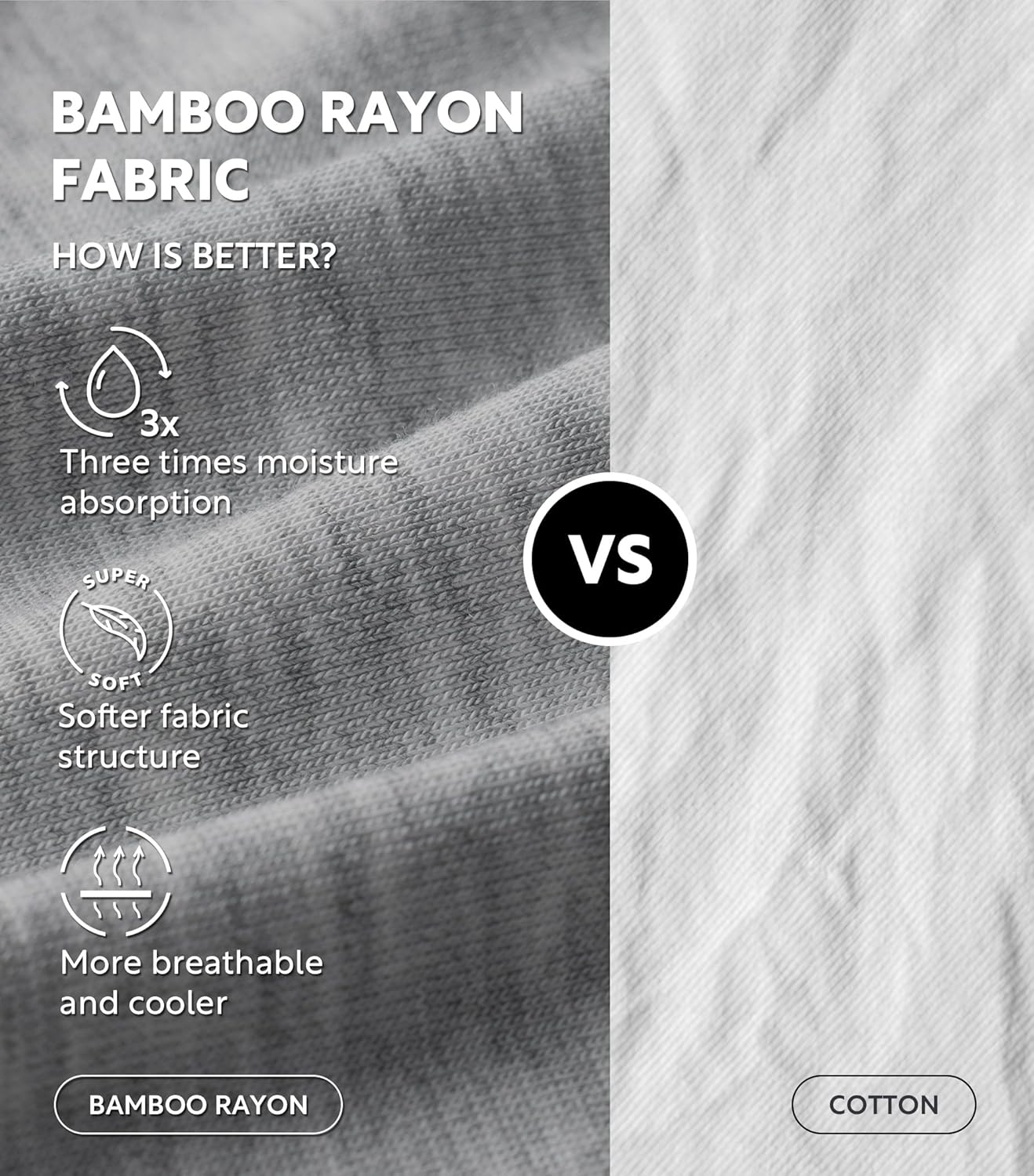 DAVID ARCHY Men's Undershirt Bamboo Rayon Moisture-Wicking Crewneck T-Shirts Stretch Tees for Men, 3 or 5 Pack