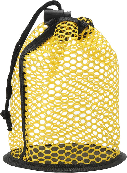 Golf Ball Storage Bag Nylon Mesh Golf Pouch with Adjustable Drawstring Closure for Outdoor Sports Supplies
