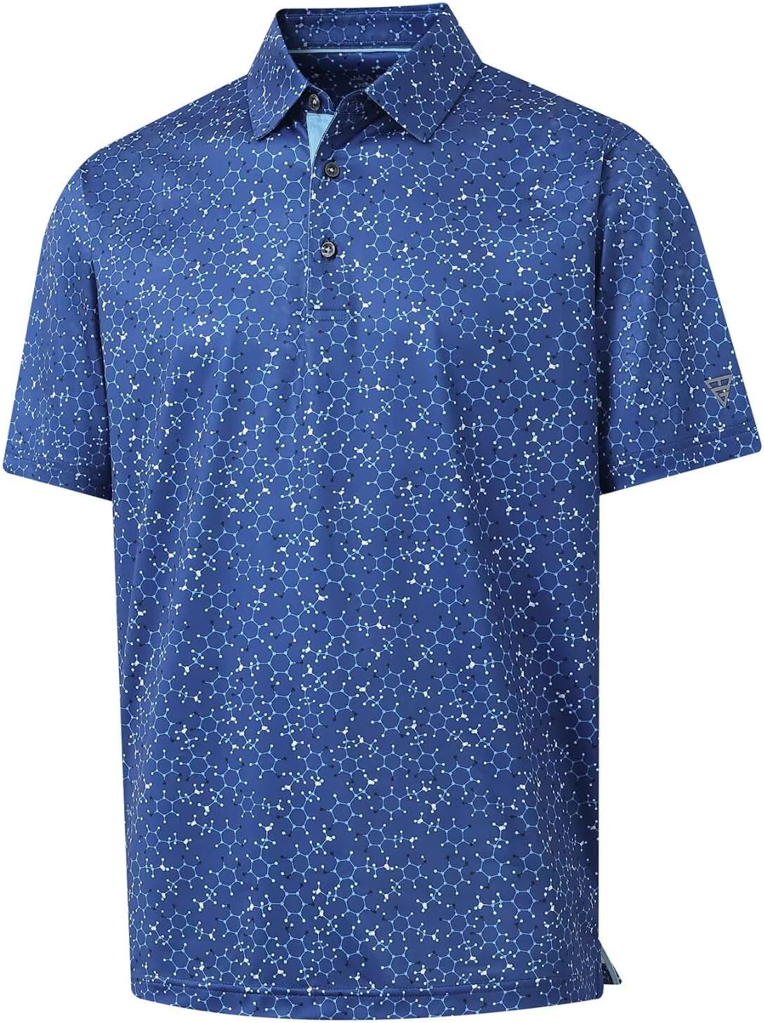 M MAELREG Mens Golf Shirt Short Sleeve Dry Fit Print Moisture Wicking Performance Patterns Collared Polo Shirt