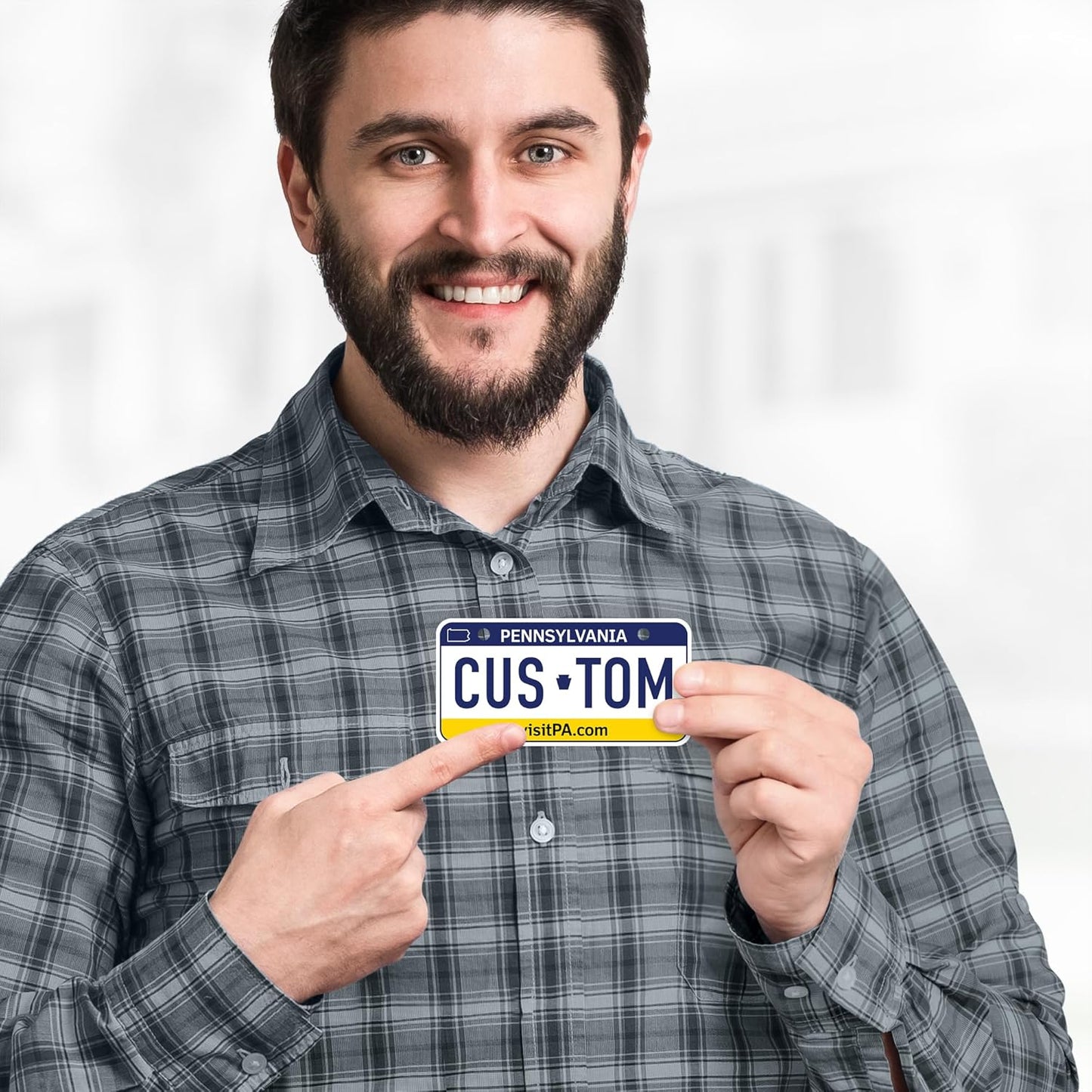 Mini License Plates, Personalized License Plates, Custom for Car, Bikes, ATV, Kids Car, Golf Cart, Jeep, 2x4 Inch, Rust-Free Fade Resistant Aluminum, USA Made by My Sign Center (Pennsylvania)