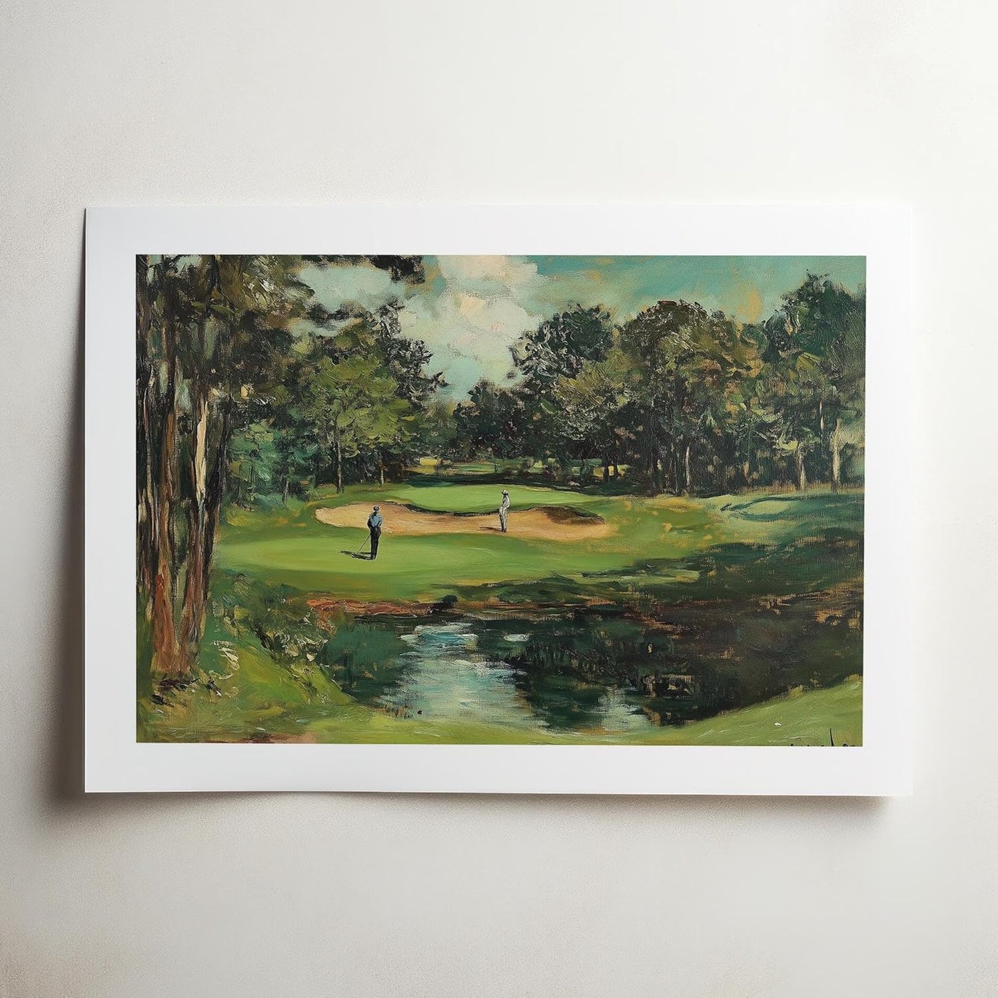 Vintage Golf Course Premium Giclee Fine Art Prints - Antique Style Golf Course Painting Posters, Golf Wall Art, Aesthetic Golfing Poster for Home Office Decor, Ready to Frame