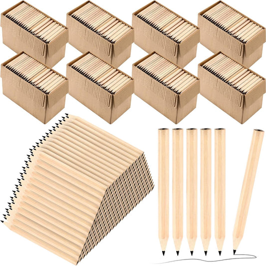 Yexiya Golf Pencils Bulk Half 2 HB 3.5 Pre Sharpened Hexagonal Yellow Wood Mini Pencils for Party Favors Kids School Classroom Office Supplies(4000 Pcs)