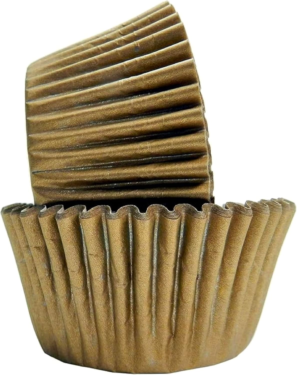 Regency Wraps Greaseproof Professional Grade Baking Cups, Pack of 40, Standard Liners, Gold Matte, for Cupcakes, Muffins, Candy, Non Stick
