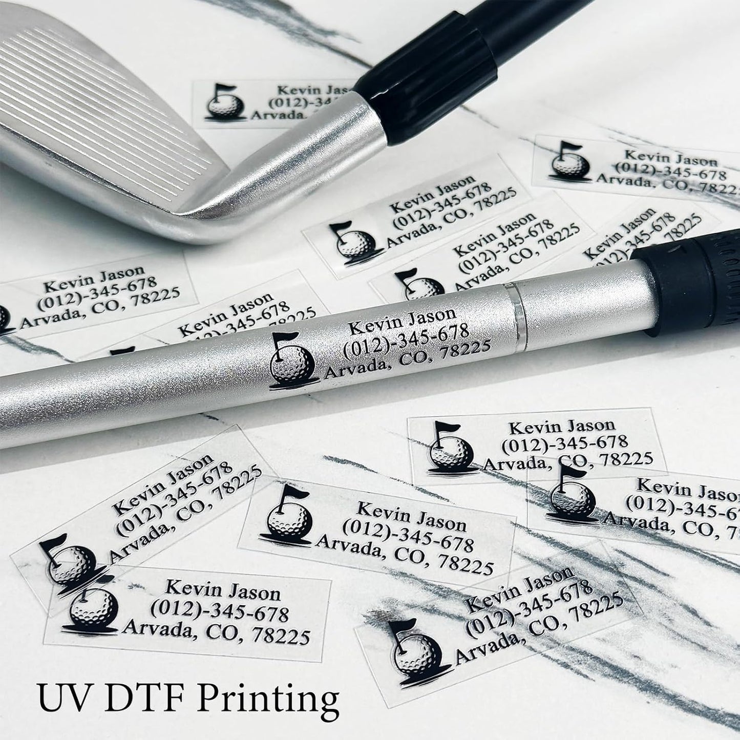 Golf Club Labels 50PCS Personalized Waterproof Name Labels for Identification Custom Stickers for Clubs & Golf Accessories