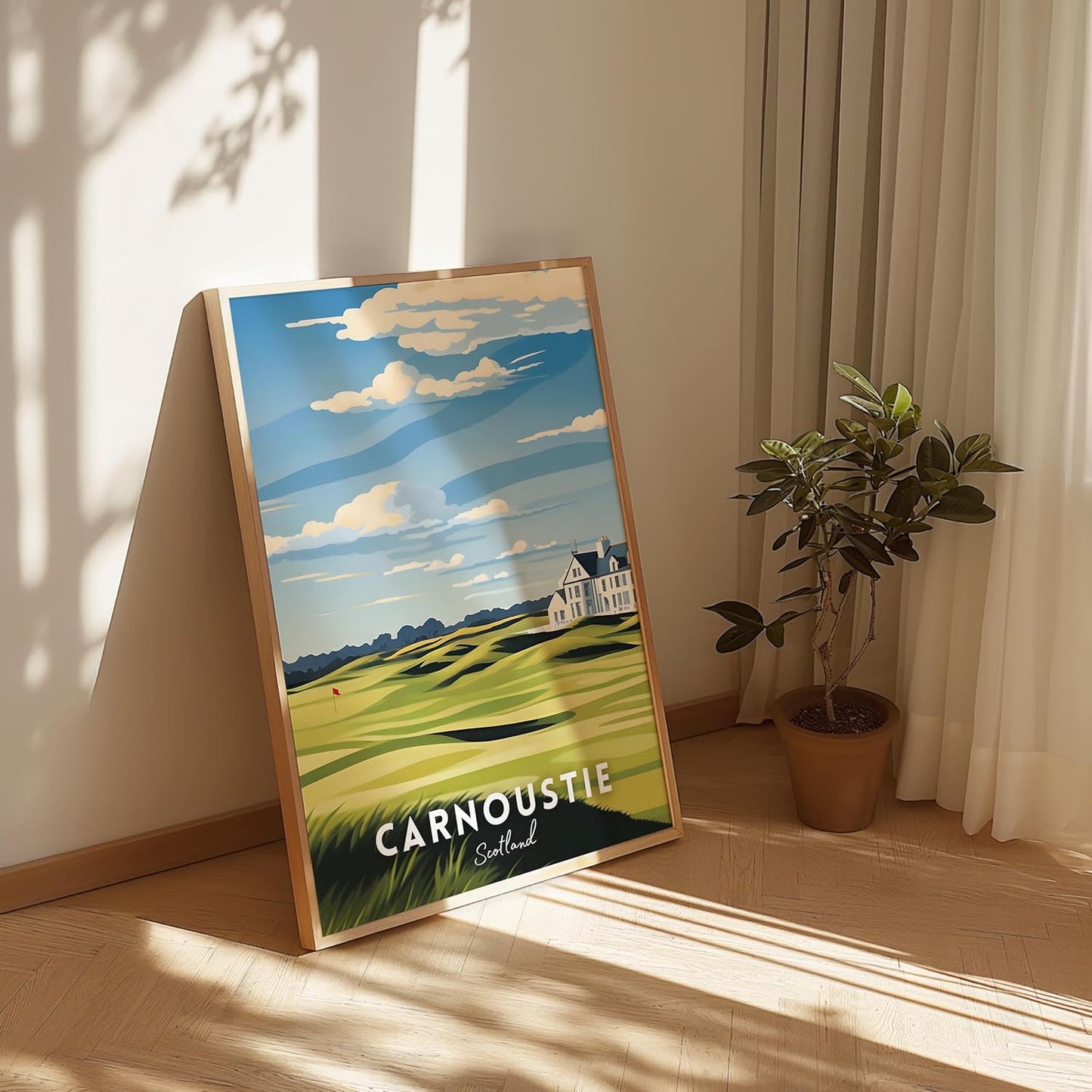Golf Course Premium Giclee Fine Art Prints - Augusta, Pebble Beach, Pinehurst, Golf Course Posters, Golf Wall Art, Aesthetic Poster for Home Office Decor, Ready to Frame