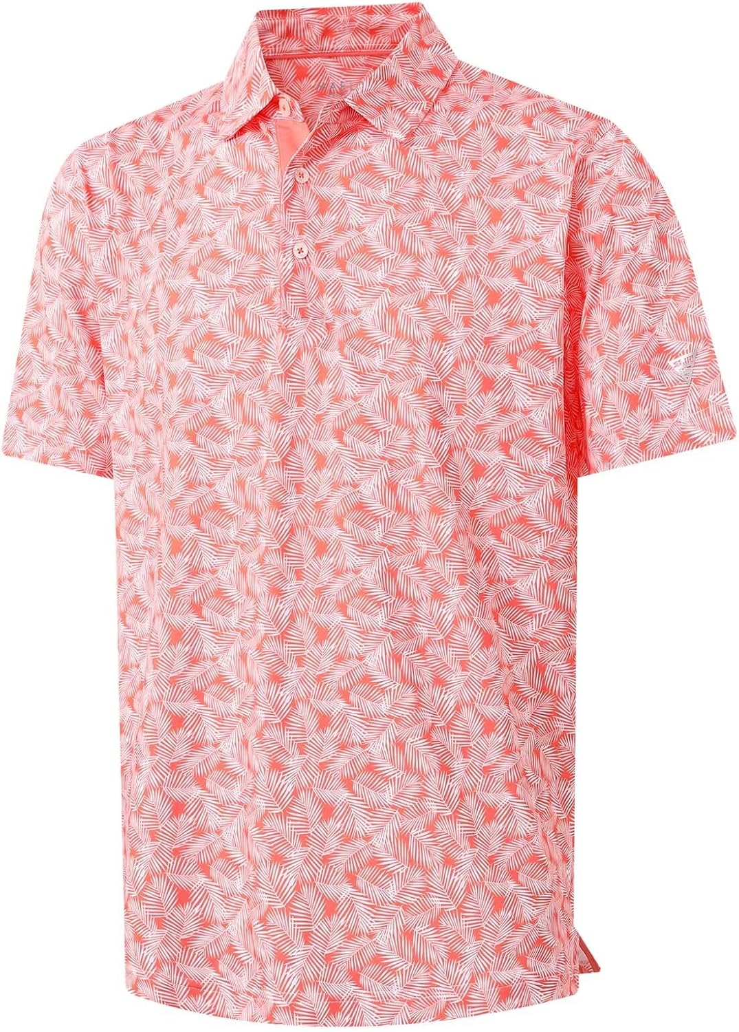 M MAELREG Mens Golf Shirt Short Sleeve Dry Fit Print Moisture Wicking Performance Patterns Collared Polo Shirt