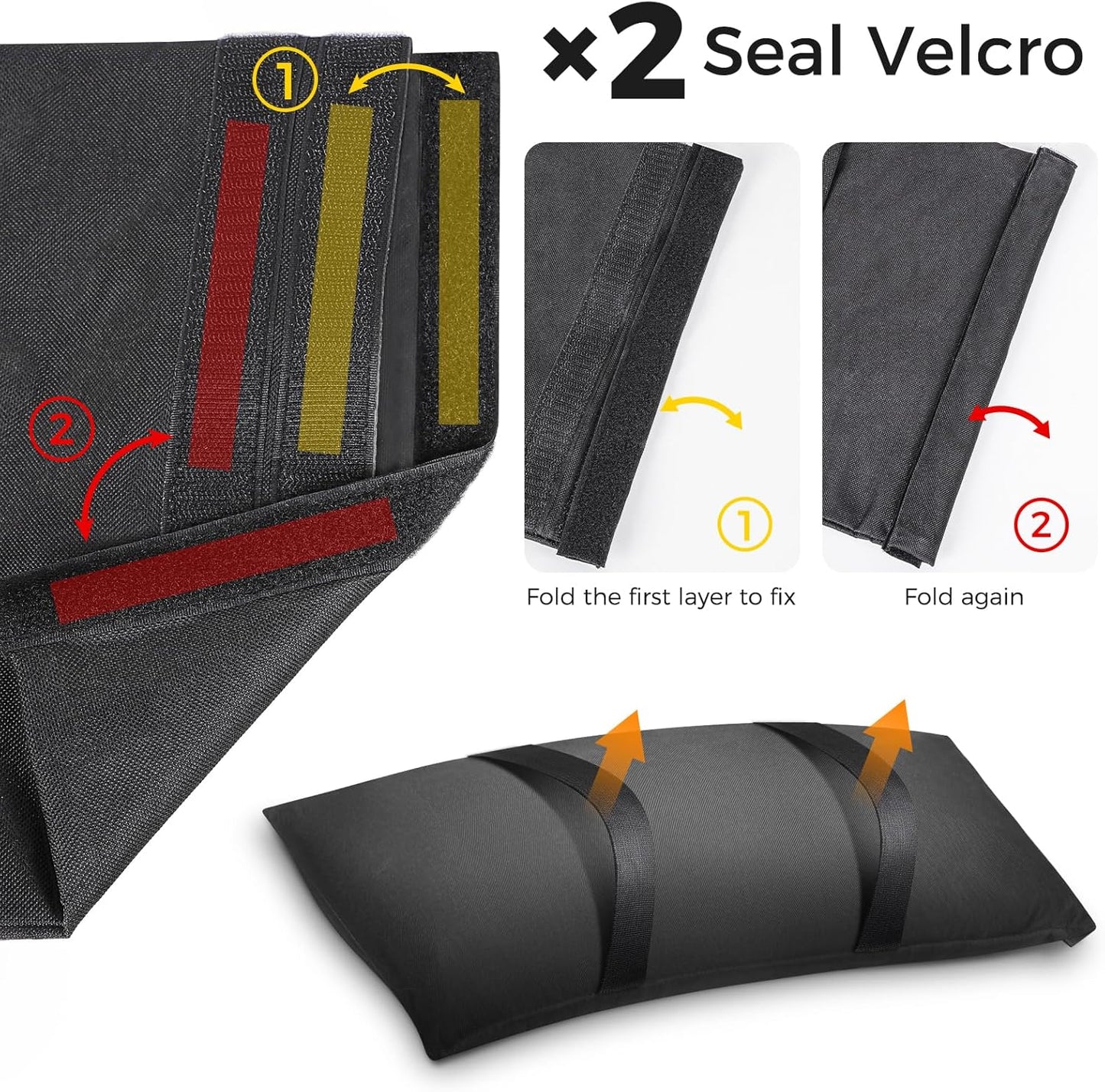 100 LBS Umbrella Base Weight Sandbags, Sand Bags for Weight, 2 Packs Fillable Sandbags for Umbrella Base, Weatherproof Furniture Heavy Duty Weight Bags For Patio Cantilever Umbrella Trampoline Garden