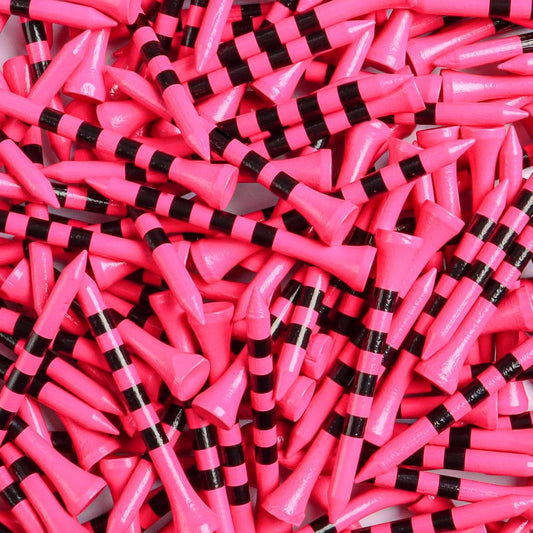 FINGER TEN Golf Tees Wood 3 1/4 2 3/4 Inch Wooden Bamboo 50/120 Count, Durable Biodegradable Colored Bulk Tee 70mm 83mm