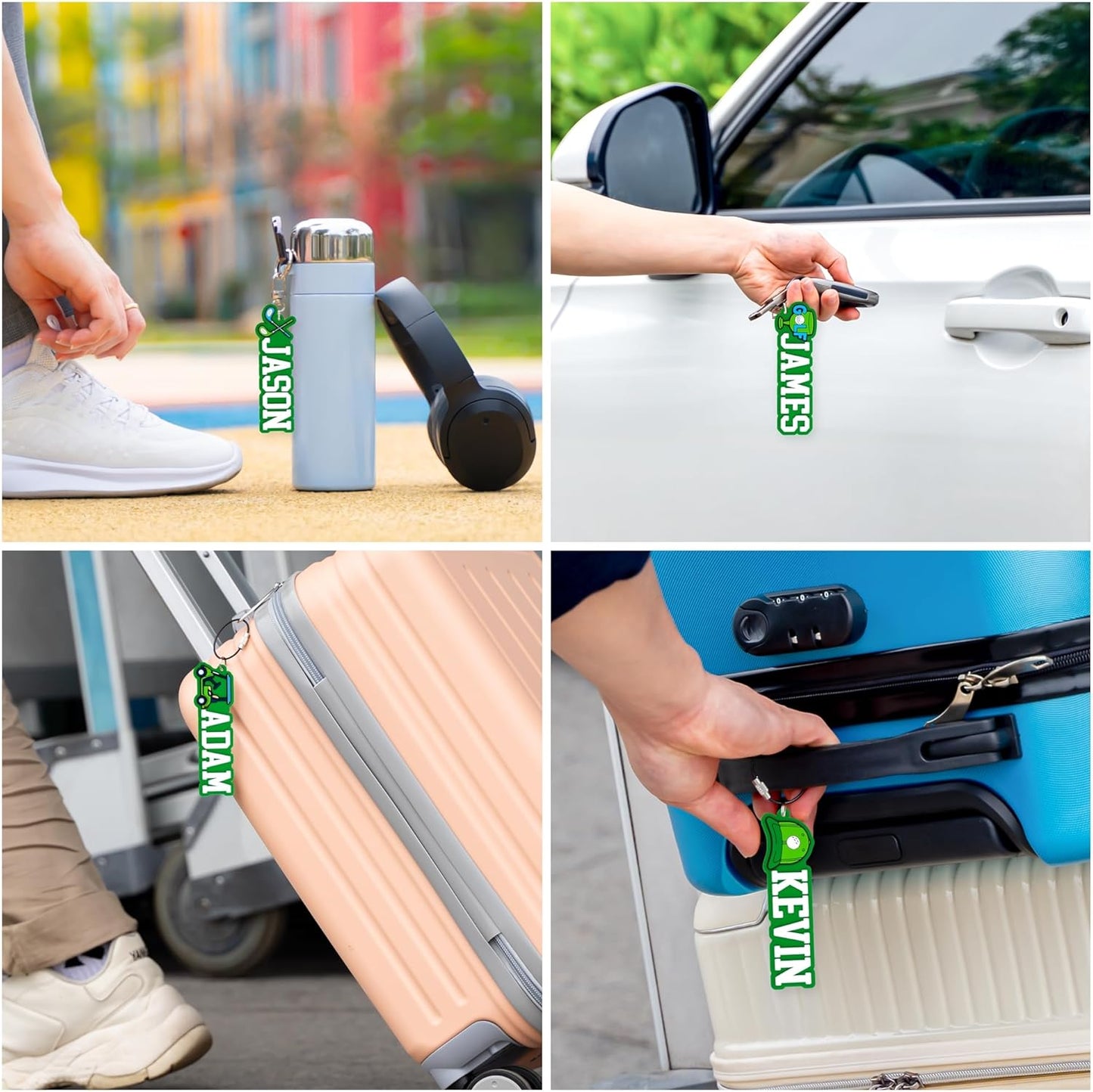 Personalized Sports Golf Keychain – Custom Name Tag, Bag Tag, Luggage Tag – Gift for Kids, Coaches, Teams