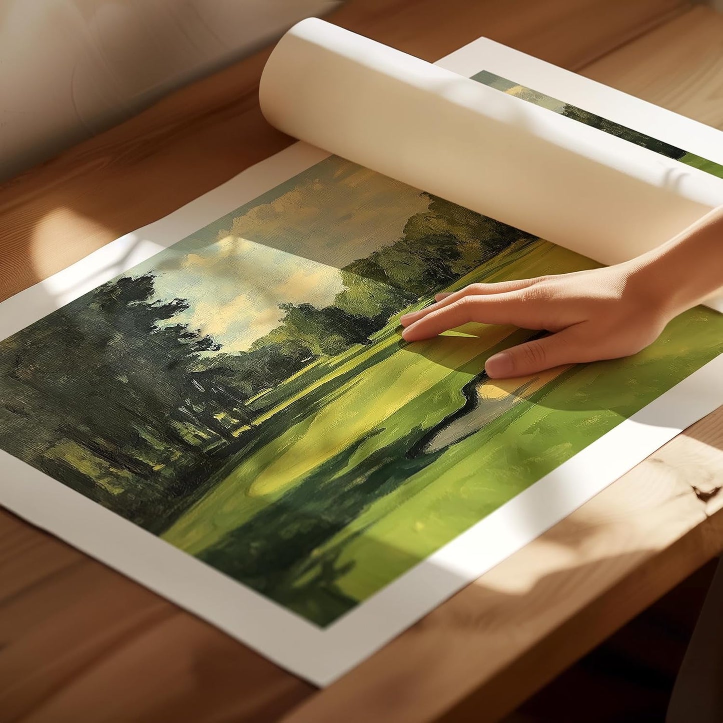 Vintage Golf Course Premium Giclee Fine Art Prints - Antique Style Golf Course Painting Posters, Golf Wall Art, Aesthetic Golfing Poster for Home Office Decor, Ready to Frame