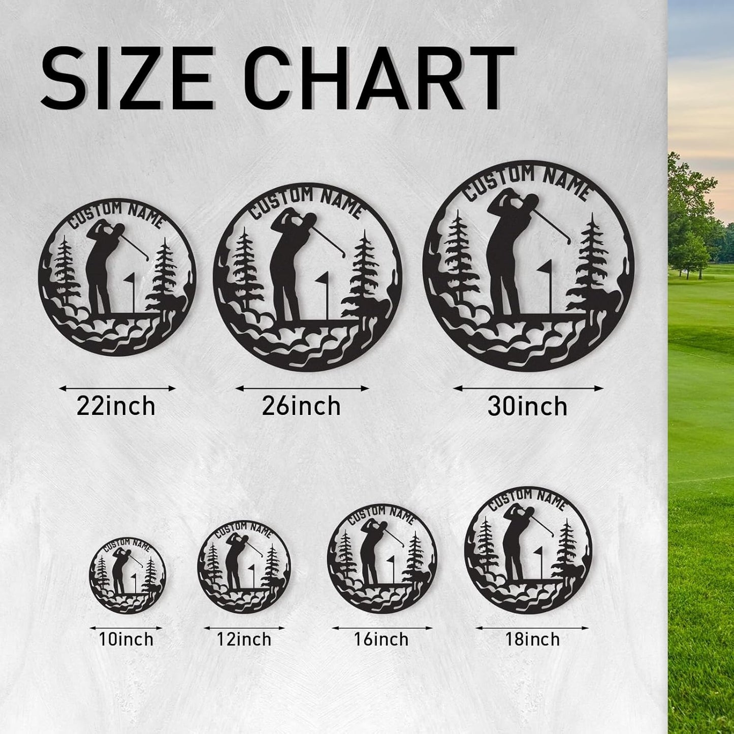 Personalized Golf Metal Wall Art, Vintage Golf Wall Decor, Custom Signs Outdoor Metal, Sports Theme Home Decor for Man Cave Office Garage Bar, Personalized Golf Gifts for Men Dad Father Color01