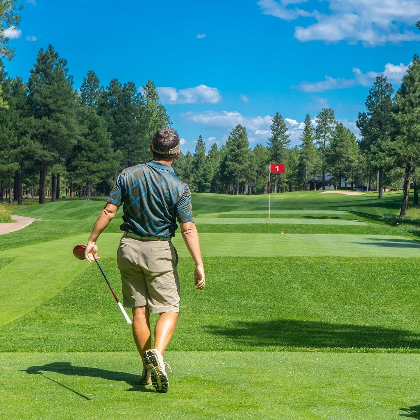 Golf Flagstick 6ft, Nylon Pin Flag ABS Hole Cup Set, Portable 5 Section Design Numbered Flags for Driving Range Backyard, Putting Green Flags for Golf Practice (Common, 123, Pack)