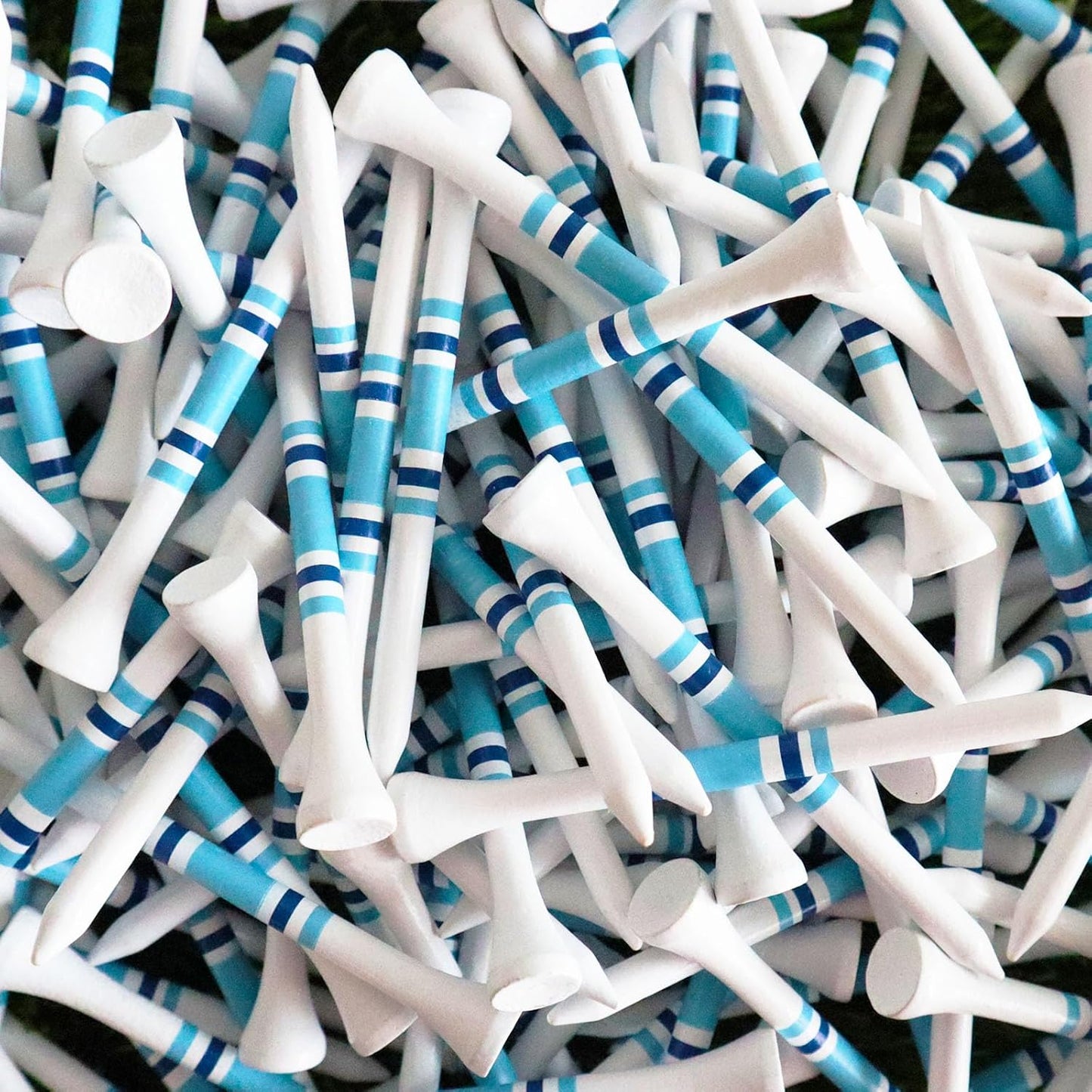 FINGER TEN Golf Tees Wood 3 1/4 2 3/4 Inch Wooden Bamboo 50/120 Count, Durable Biodegradable Colored Bulk Tee 70mm 83mm