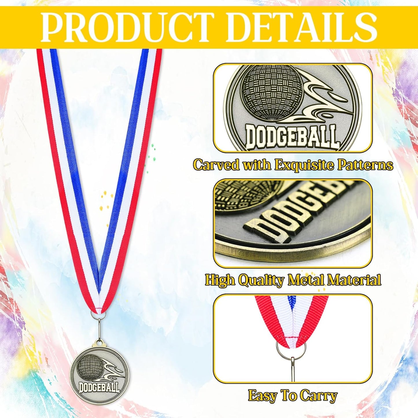 Remuuly 30 Pcs Gold Medals Bulk 2'' Basketball Soccer Baseball Volleyball Football Lacrosse Kickball Cheer Bowling Trophy Medals for Awards for Sports Participation Winner Gift