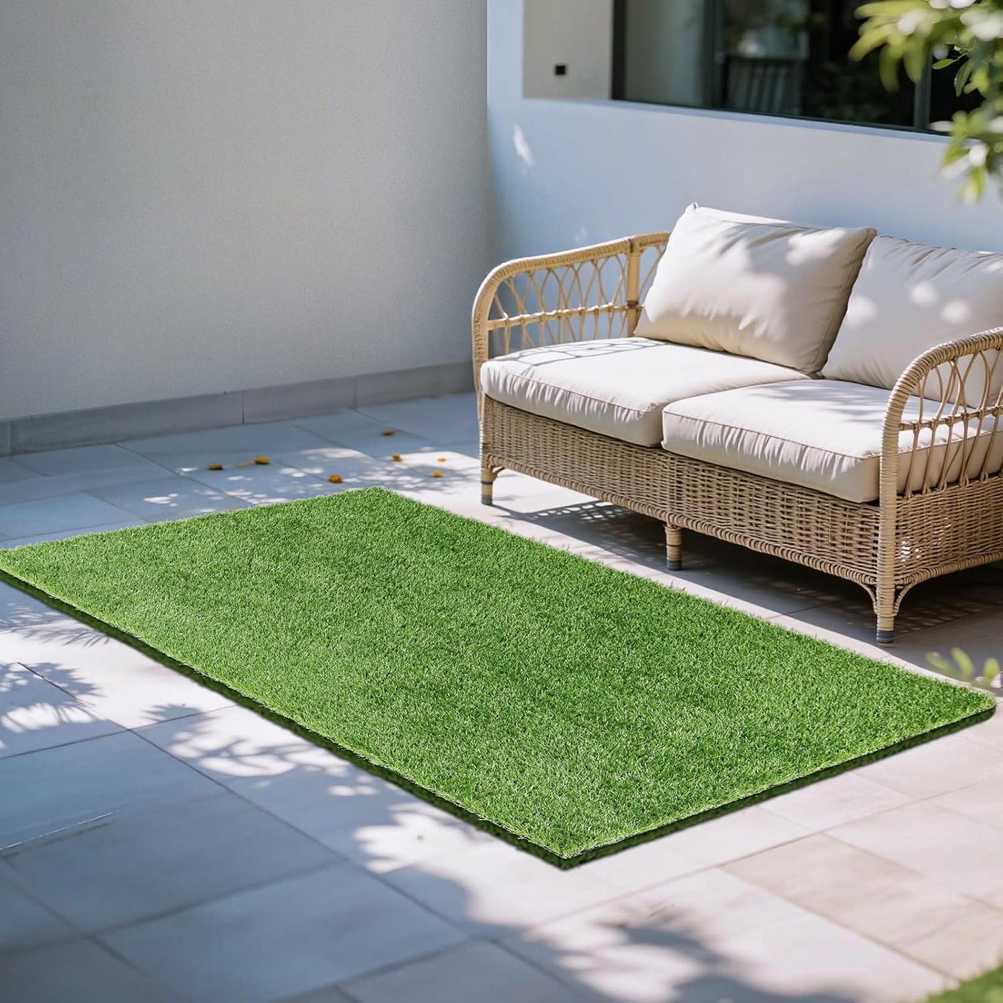 5x8 Ft Artificial Turf Grass for Outdoor, Premium Large Fake Grass Rug for Patio Garden Balcony Decoration Dogs Potty Training