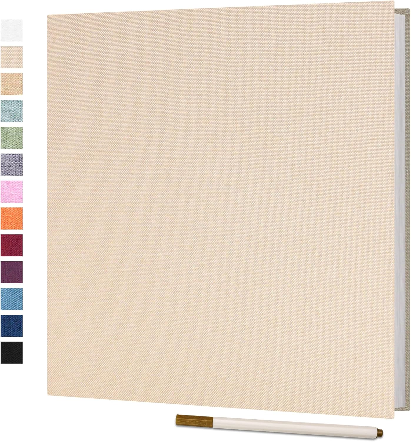 Vienrose Large Photo Album Self Adhesive for 4x6 8x10 10x12 Pictures Scrapbook Album DIY Scrap Book 40 Sticky Pages with A Metallic Pen 13"x12.6"40 Pages