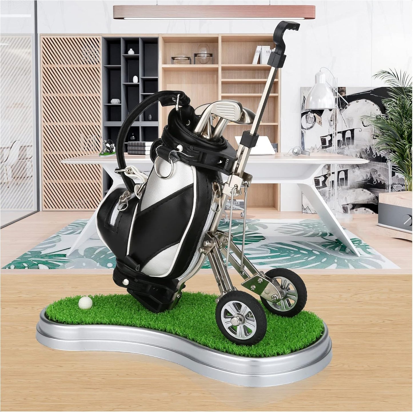 Golf Pen Holder Office Desk Decor Cool Unique Gift - Best Choice for Golf Love
