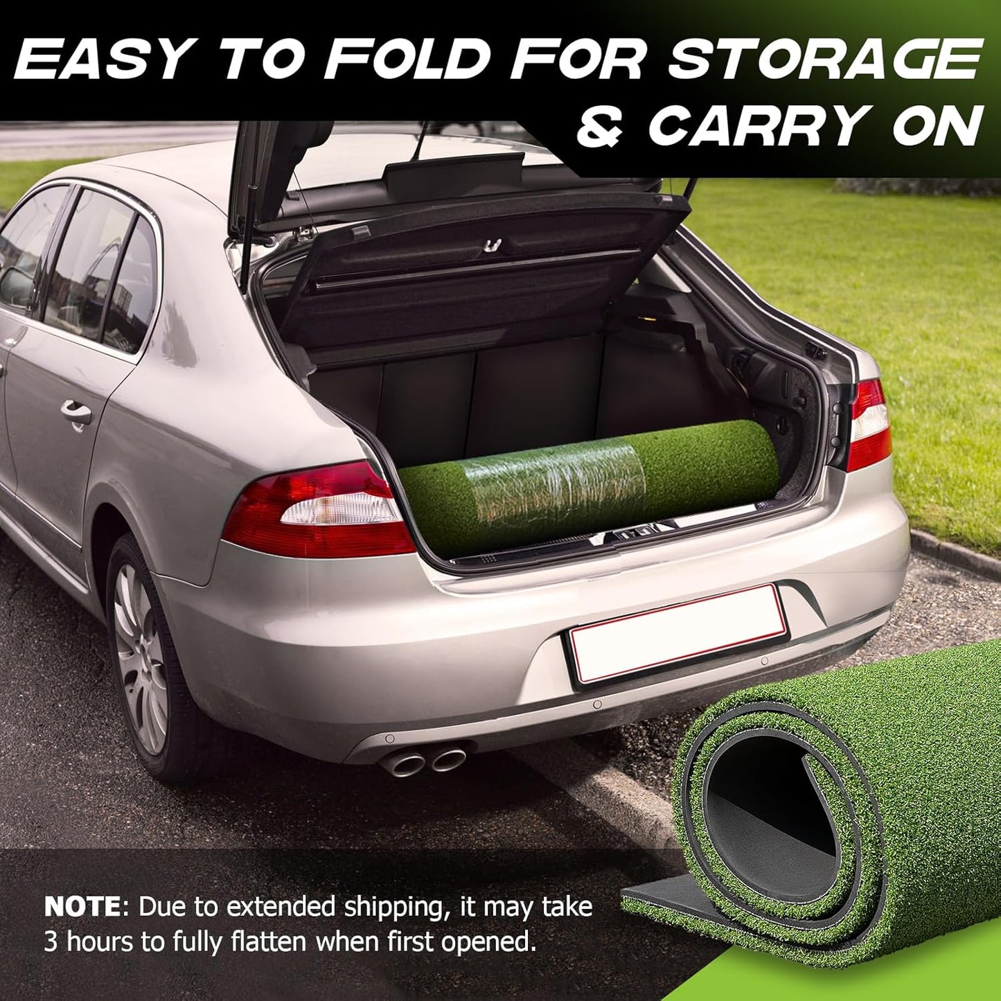 Bltend Golf Mat: 5x4ft & 5x5ft Heavy-Duty Golf Hitting Mats Practice Outdoor/Indoor, Elite Dense Artificial Turf Matt Training Aid for Backyard/Garage/Driving Range/Simulators