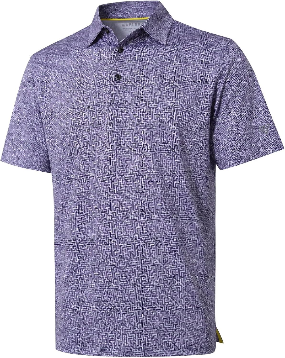 Golf Shirts for Men Dry Fit Short Sleeve Print Performance Moisture Wicking Polo Shirt