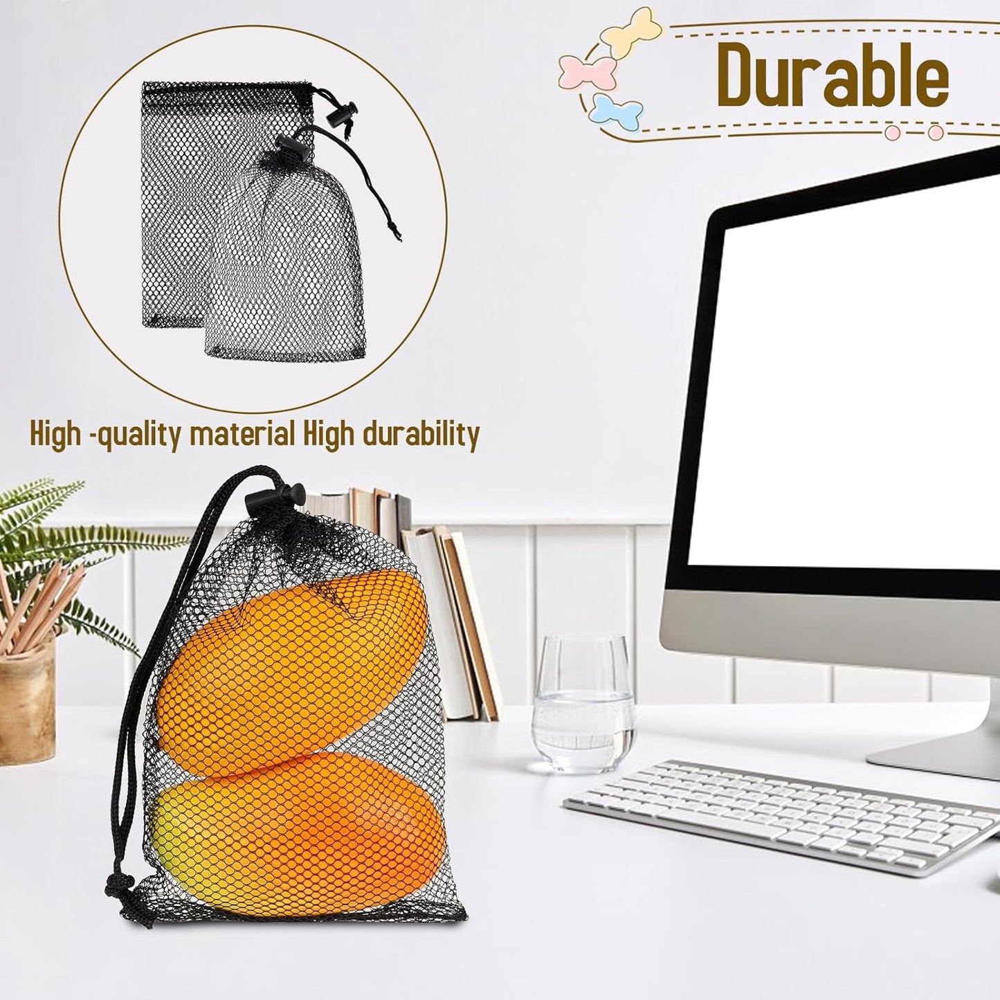 Sliverdew 10PCS Small Mesh Bags Drawstring Black Nylon Mesh Drawstring Bag Mini Mesh Pouch Bag Nylon Net Bags with Drawstrings Small Travel Stuff Bags Sacks 6 x 8 inch