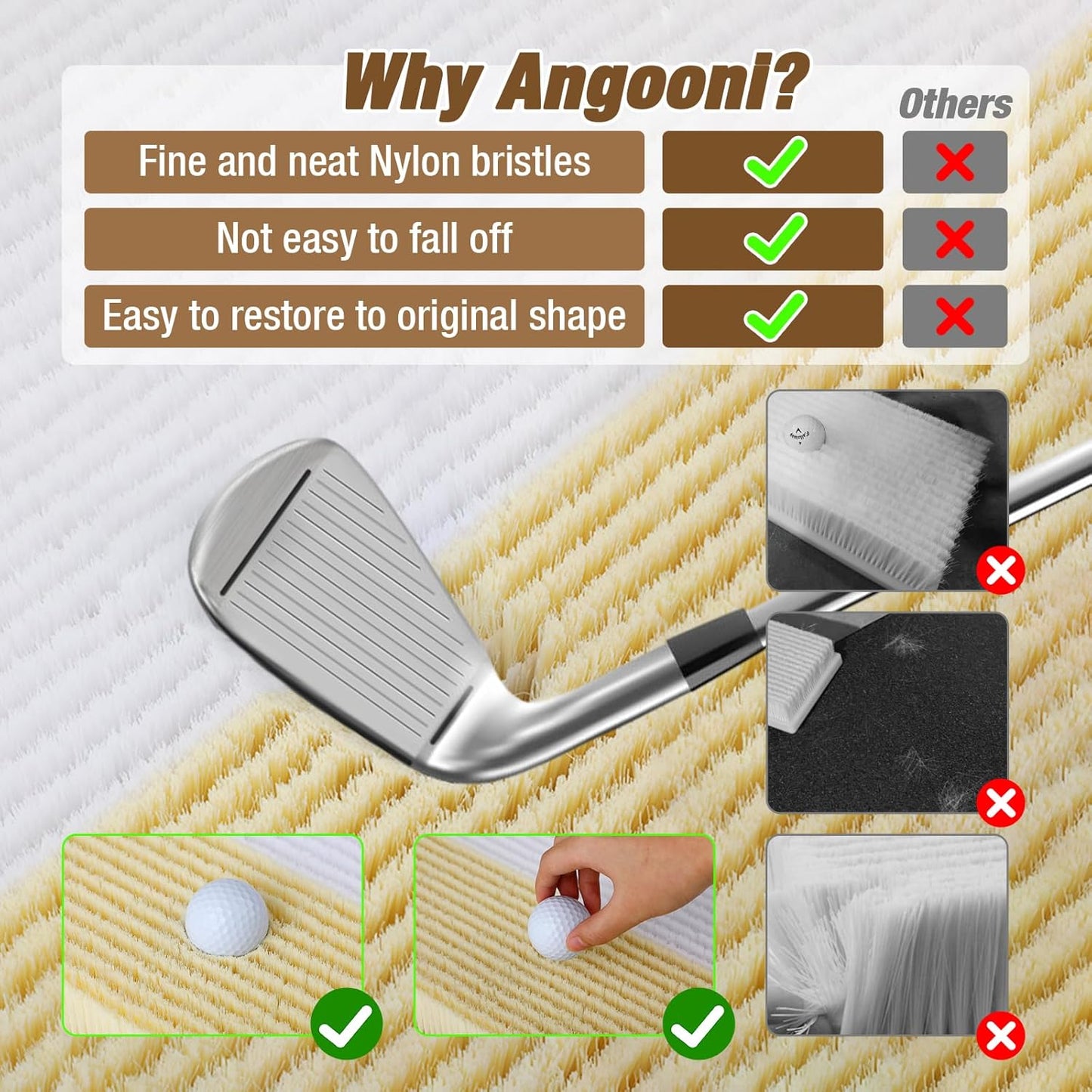 15.7" x 11.8" Golf Bunker Mat - Portable & Sturdy High-Performance Golf Practice Mat for Bunker Shots, Indoor & Outdoor Use - Perfect for Beginners, Pros, and Simulator Training