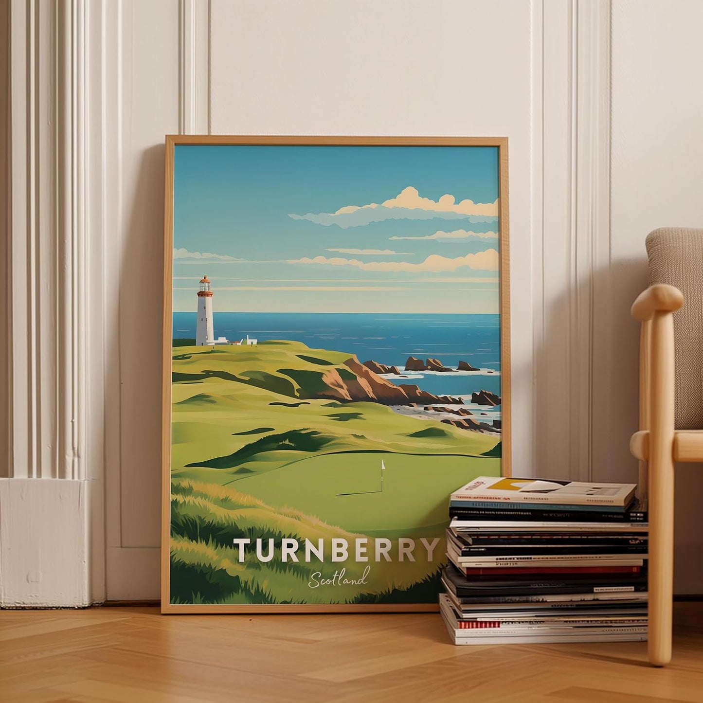 Golf Course Premium Giclee Fine Art Prints - Augusta, Pebble Beach, Pinehurst, Golf Course Posters, Golf Wall Art, Aesthetic Poster for Home Office Decor, Ready to Frame