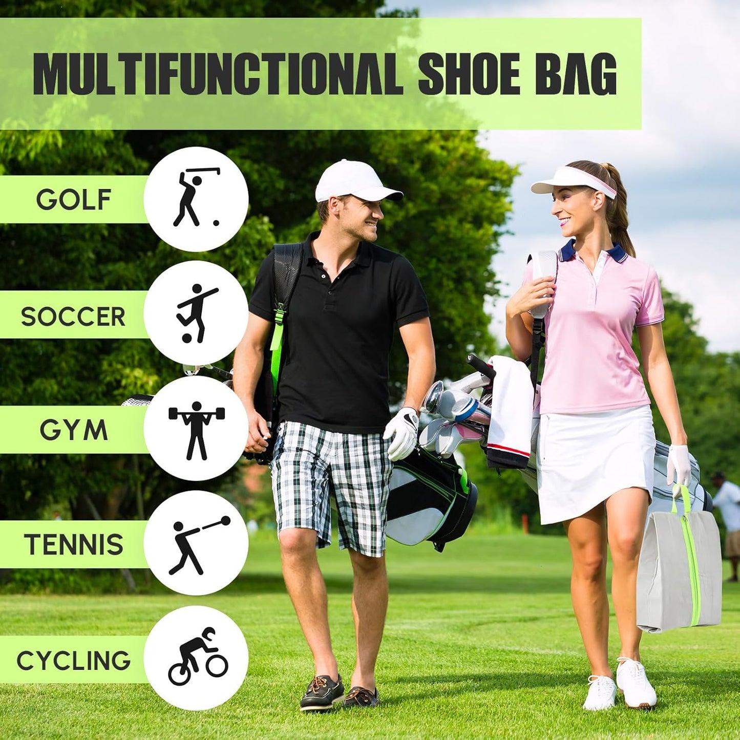 Smell Proof Shoe Bag for Travel Water-resistant Odor Cleat Bag Absorbing Lightweight Golf Soccer Shoe Storage Organizer Pouch with Zipper for Gym Sports Travel Work(Gray)