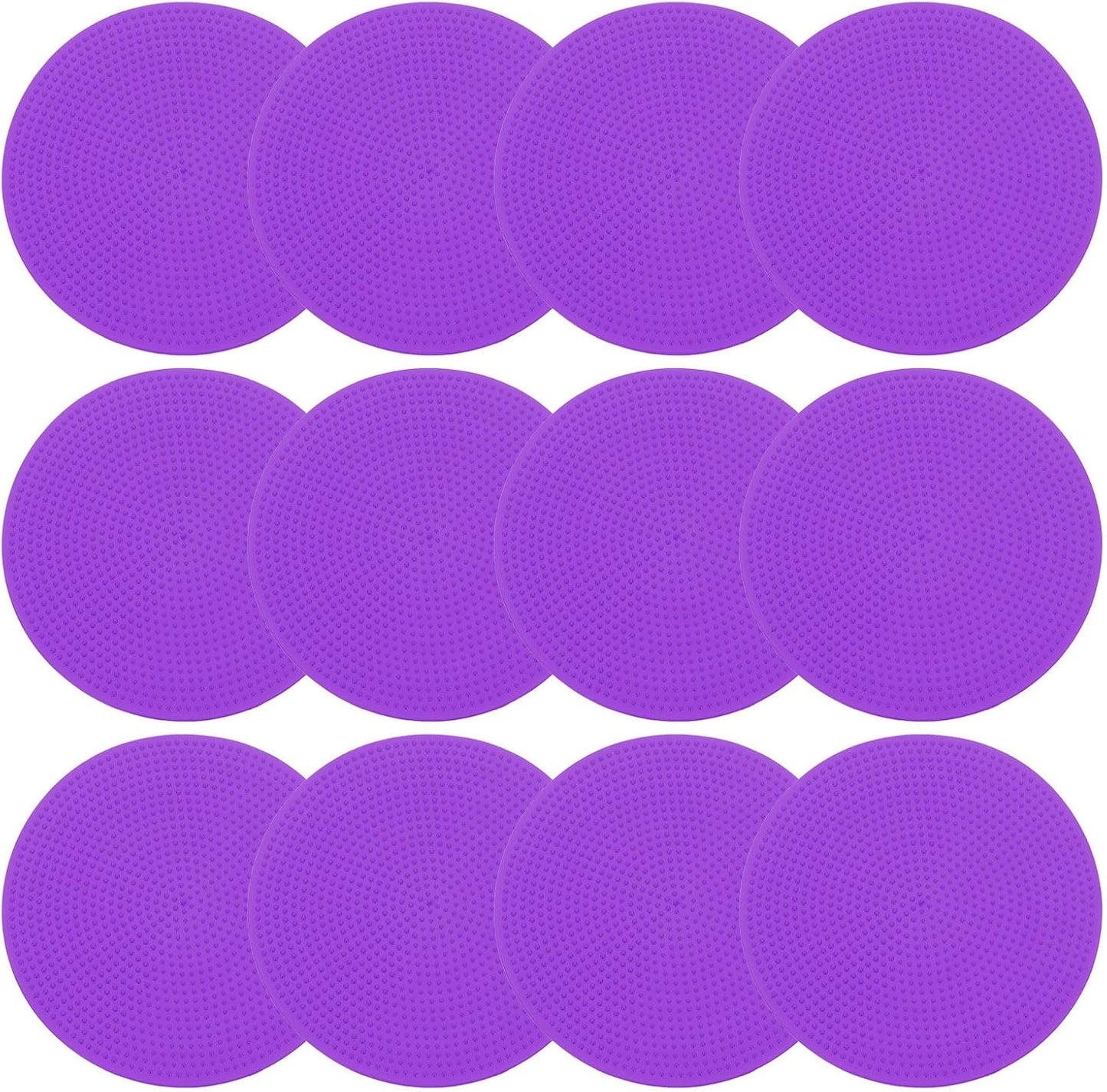 PATIKIL 9 Inch Poly Spot Markers, 12Pcs Non Slip Rubber Floor Dots with Storage Bag Flat Agility Cones for Sports Training Basketball Football