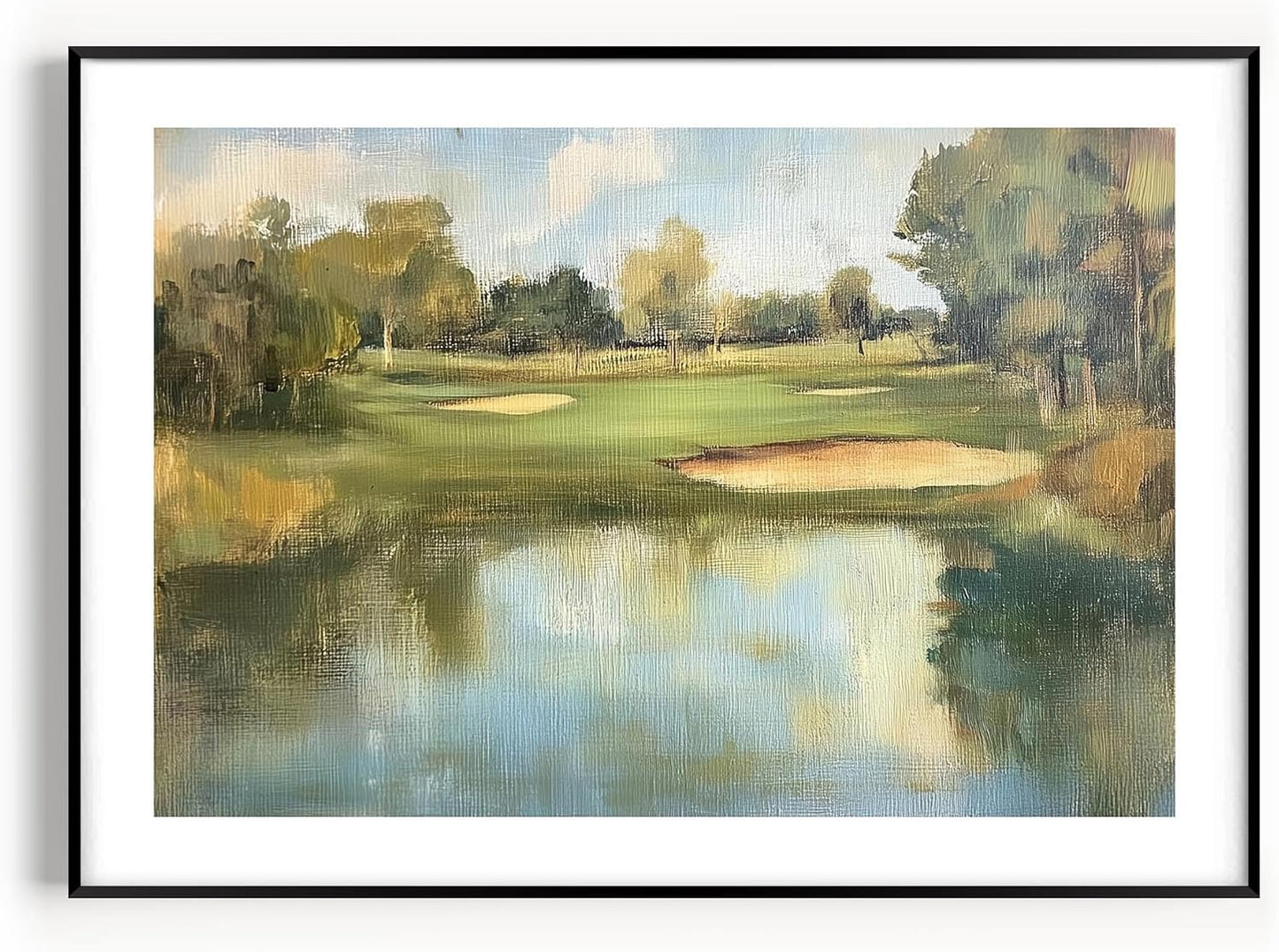 Vintage Golf Course Premium Giclee Fine Art Prints - Antique Style Golf Course Painting Posters, Golf Wall Art, Aesthetic Golfing Poster for Home Office Decor, Ready to Frame