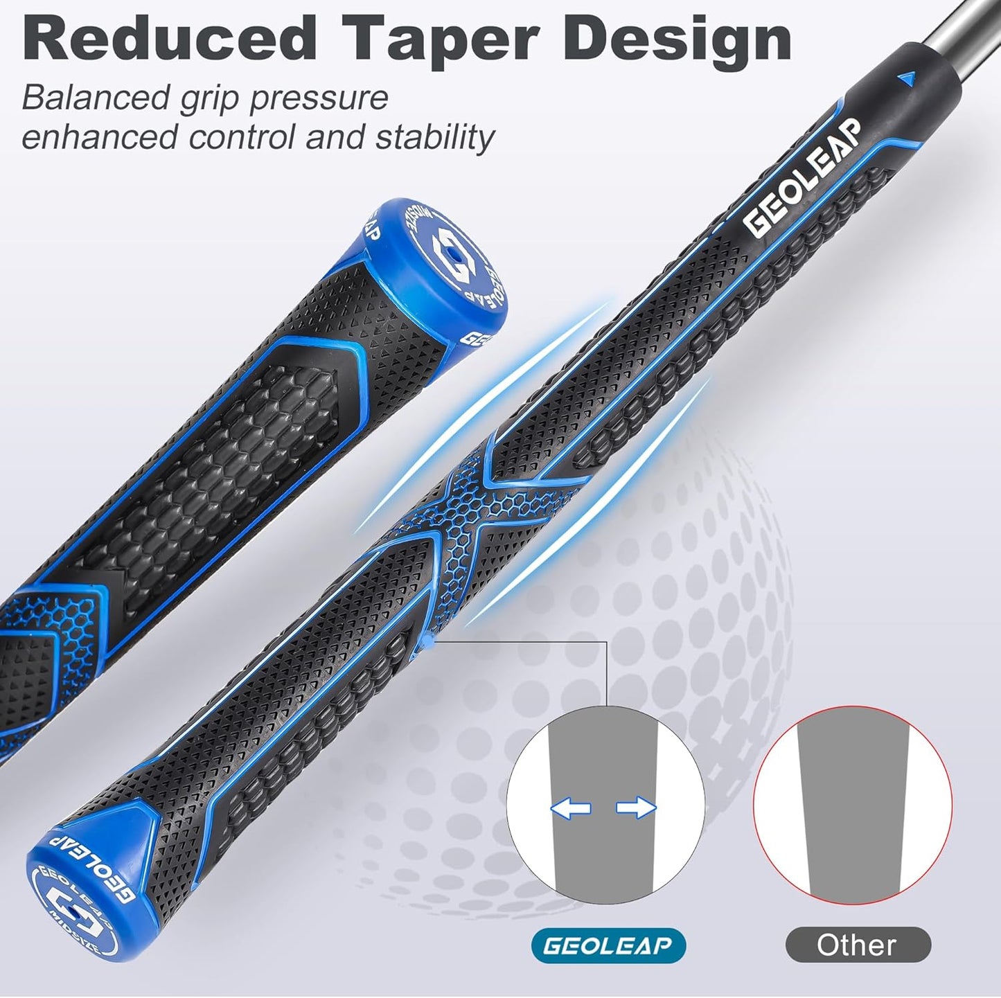 Geoleap Golf Grips 13 Pack,Non-slip and High Shock-absorbing Golf Club Grips ,Choose between 13 Grips with 15 Tapes and Full Kits.