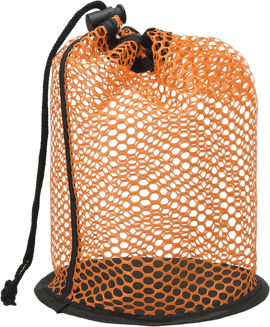 Golf Ball Storage Bag Nylon Mesh Golf Pouch with Adjustable Drawstring Closure for Outdoor Sports Supplies