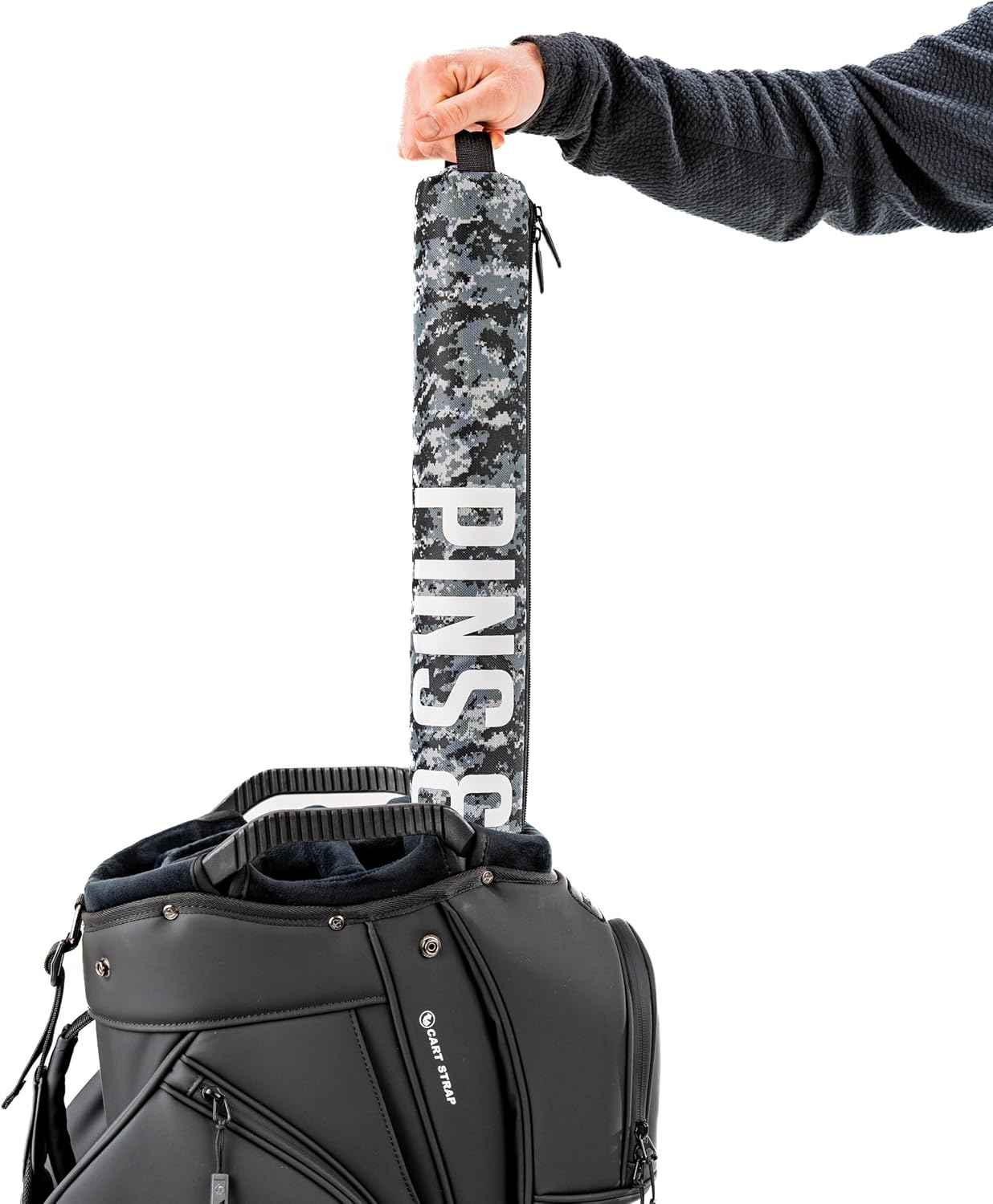 Pins & Aces Beer Sleeve 7-Can Insulated Cooler Sleeve - Stores Up to 7 Cans Discreetly in Your Golf Bag - Keeps Canned Beverages Cold On The Golf Course - Fits Most Golf Bags Styles & Types