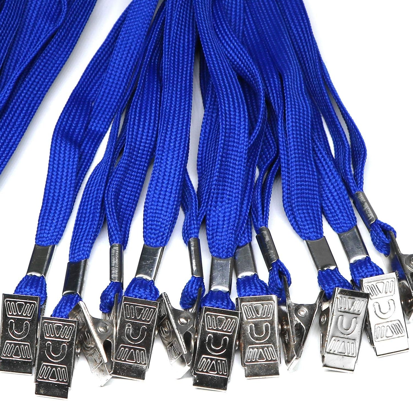 Ollain Badge Lanyards Neck Bulk Cruise Lanyards Blue Lanyard with Clip for ID Card Name Tags Badge Holders (Blue, 50 Pack)