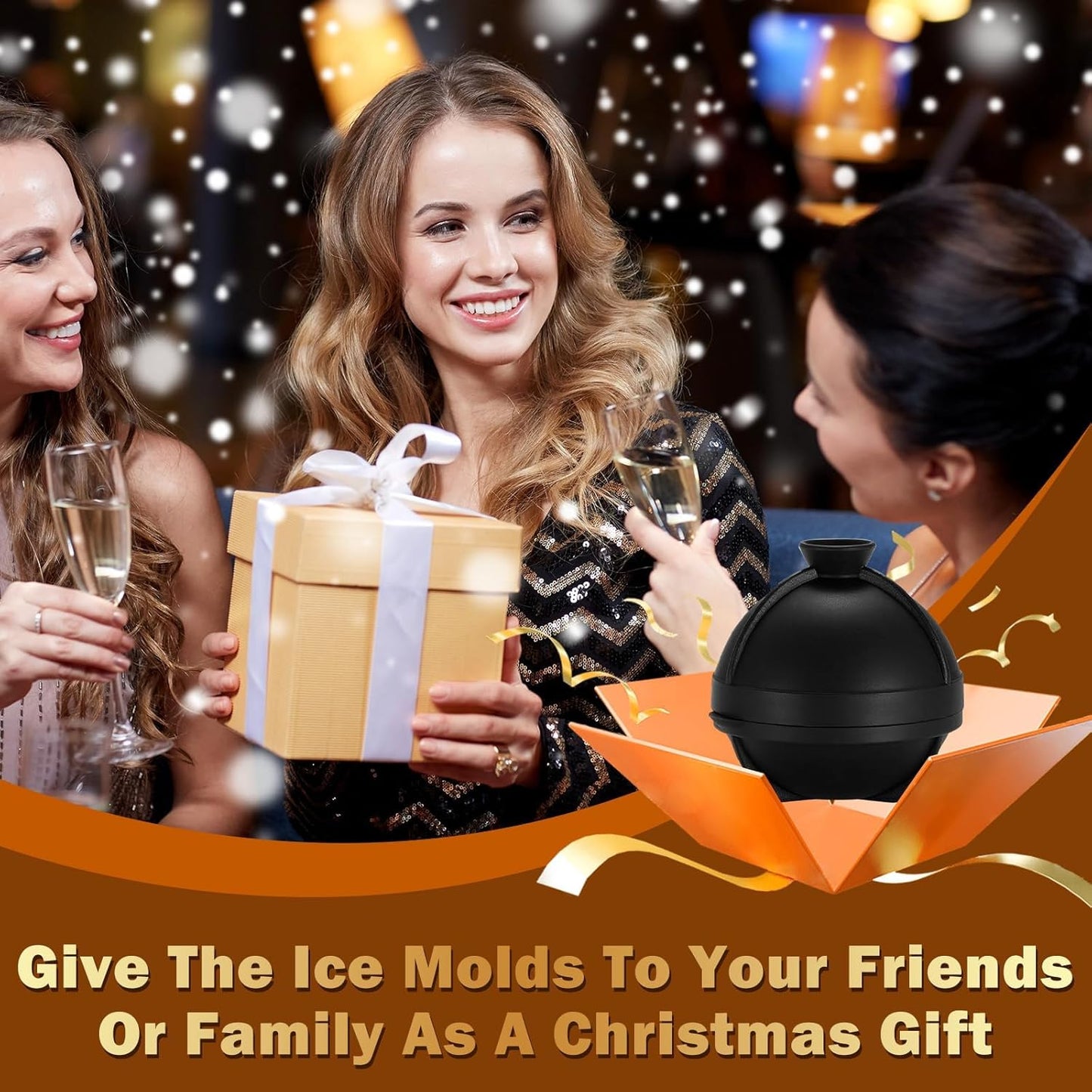 6 Pack Baseball Ice Cube Mold 2.5 Inch Large Silicone 3D Baseball Ice Cube Molds Fun Shapes Novelty Baseball Cube Molds Christmas Gifts for Cocktails, Bourbon, Brandy, Whiskey (6, Baseball)