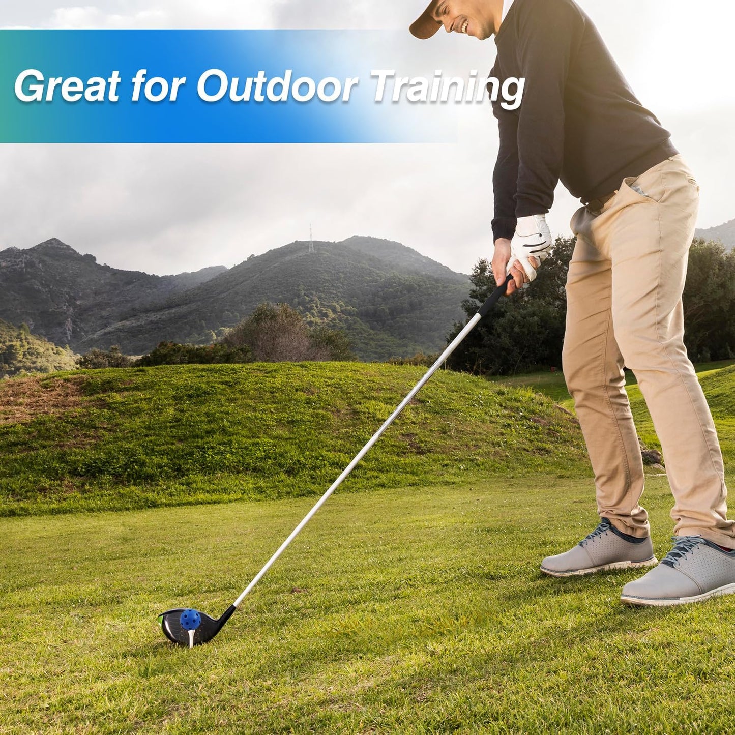 GSE Games & Sports Expert 12-Pack Practice Golf Balls, 40mm Limited Flight Plastic Soft Golf Balls, Airflow Hollow Training Golf Ball for Swing Practice (Several Colors Available)