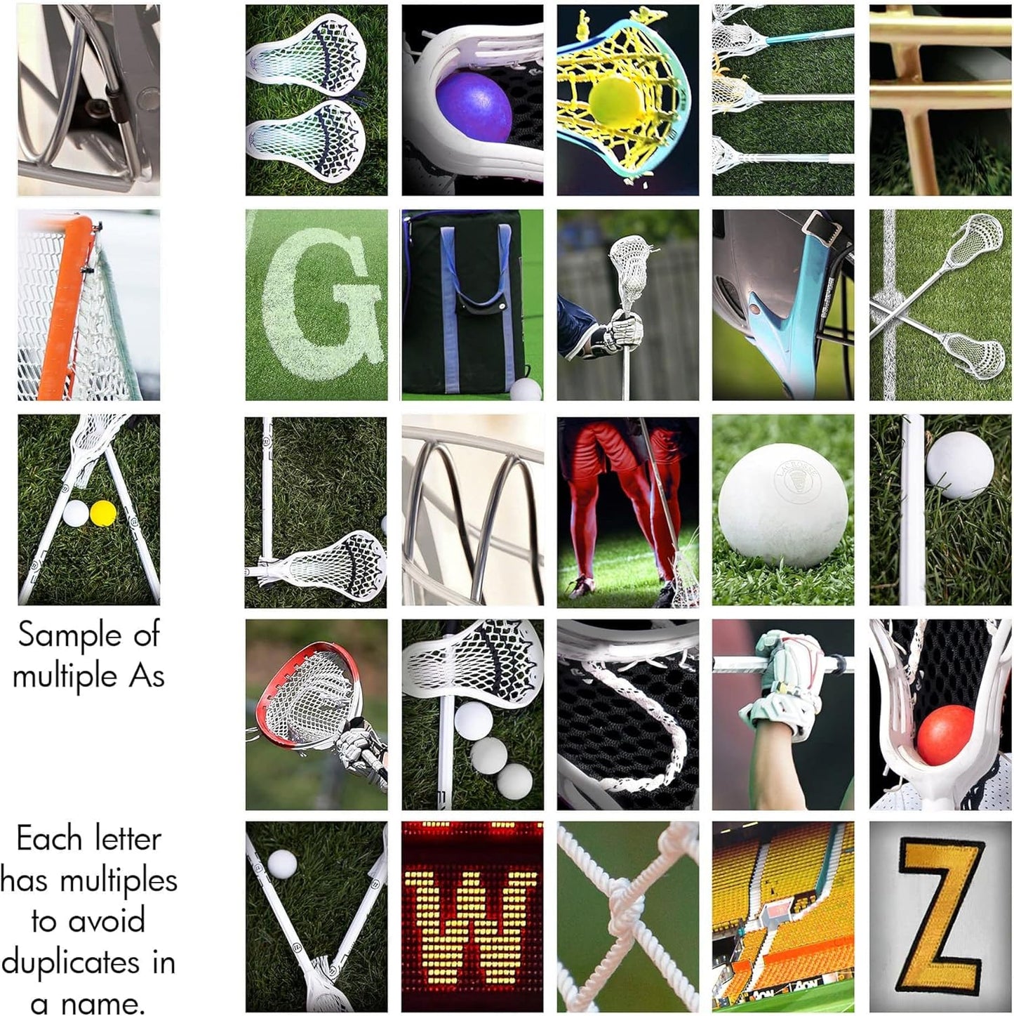 Personal-Prints LACROSSE Personalized Name Art Gift | Customized for the Lacrosse Player, Coach, Team or Fan | Unique Lacrosse Photo Canvas Wall Art Décor (10”x30” Stretched Canvas)