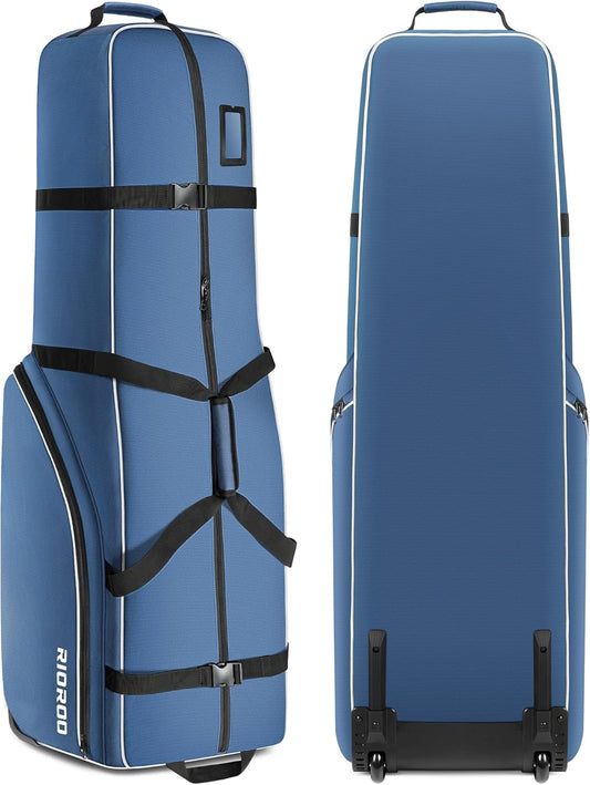 Golf Travel Bags for Airlines with Wheels, Soft-Sided 900D Oxford Cover, Padded Club Protection, Universal Fit Golf Gifts for Men and Women