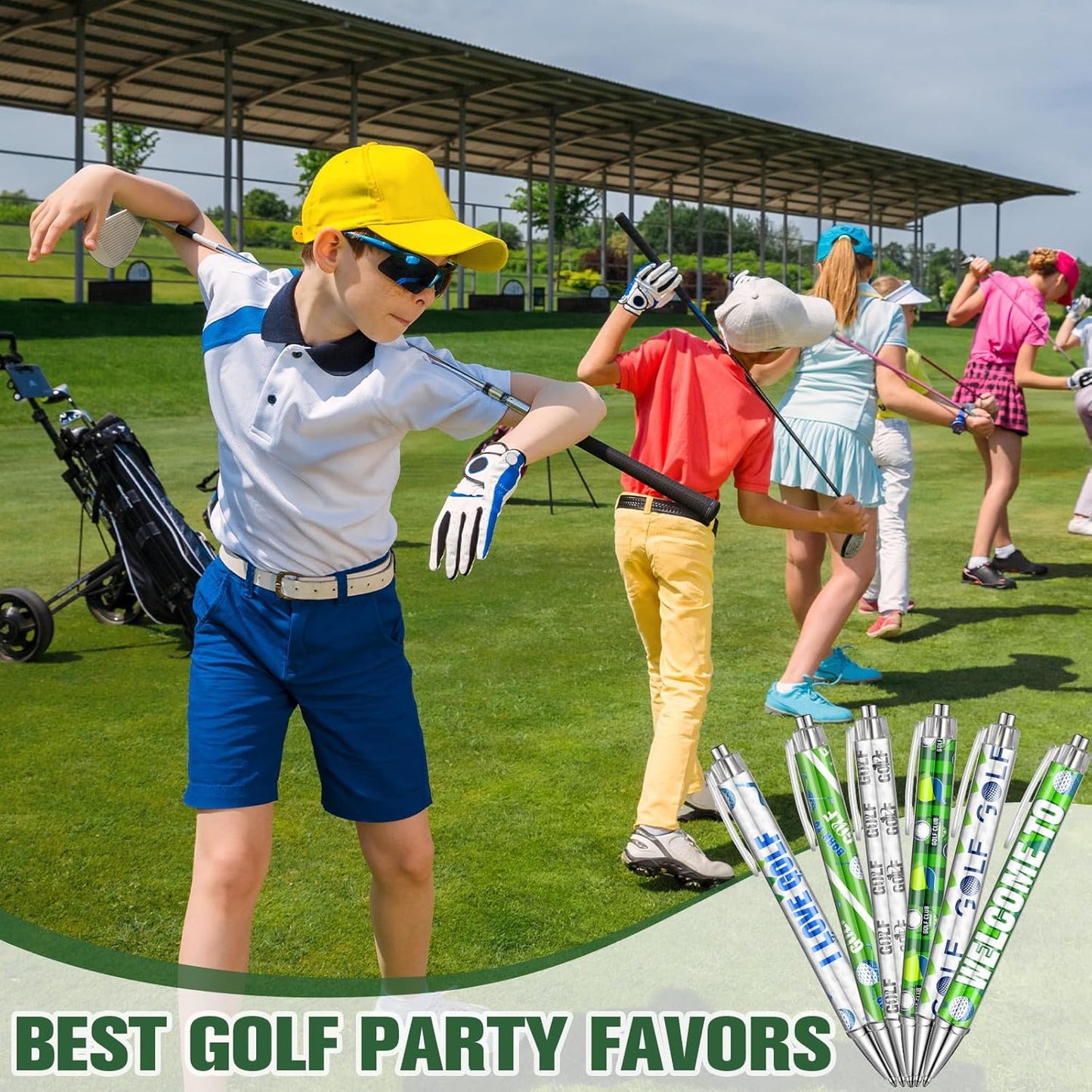 48 Pcs Golf Ballpoint Pens Gifts Golf Birthday Party Supplies Decorations Black Ink Retractable Pens in Bulk for Coworkers Office Dad Students