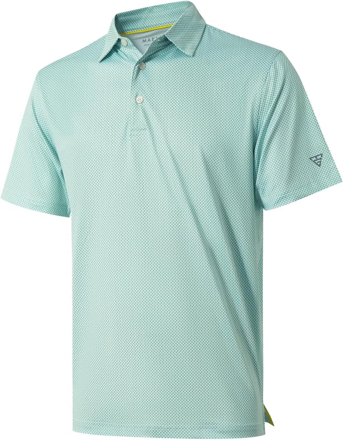 Golf Shirts for Men Dry Fit Short Sleeve Print Performance Moisture Wicking Polo Shirt